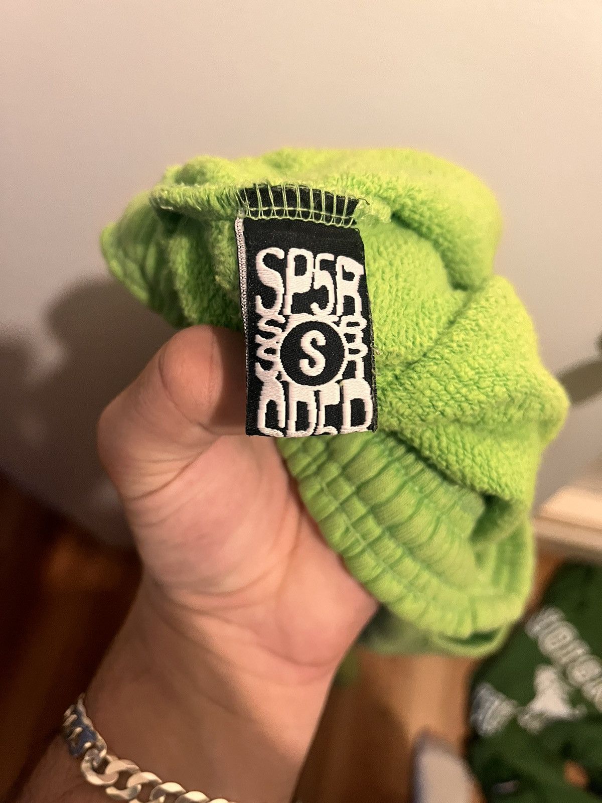 Sp5der Neon Green Sp5der Sweatpants Size US 30 / EU 46 - 3 Thumbnail