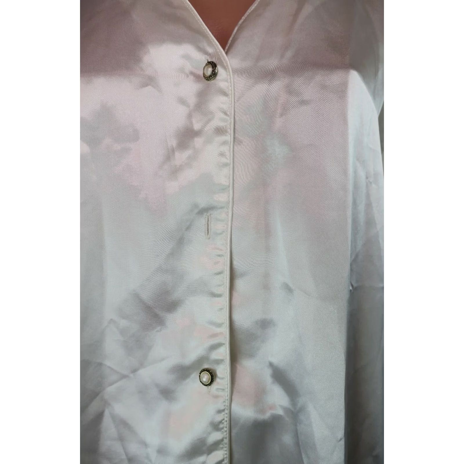 Victoria's Secret Victoria'S Secret Ivory Satin Lingerie Chiffon Shirt S Negligee Bridal Nightgown Size S / US 4 / IT 40 - 7 Thumbnail