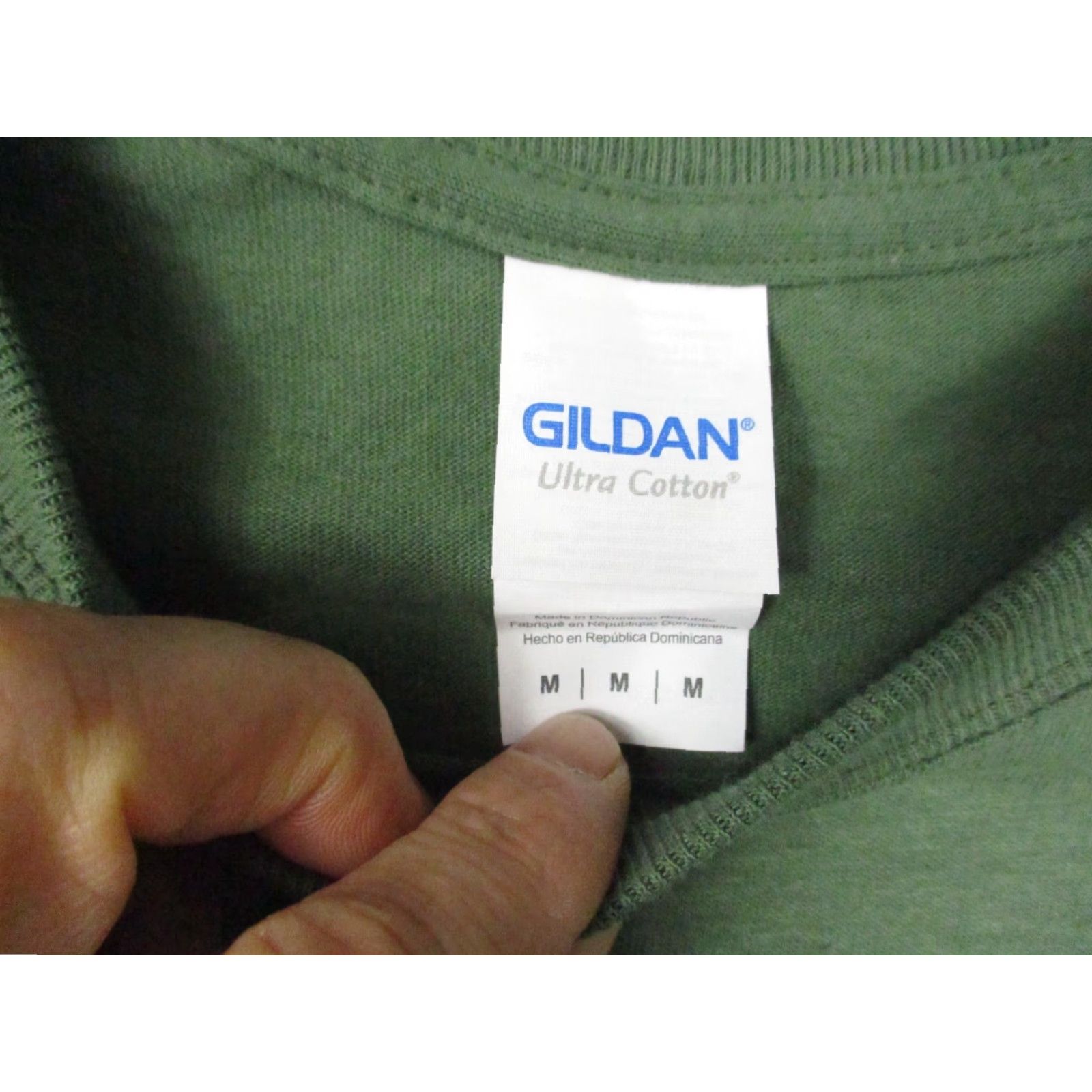 Gildan Gildan T Shirt Medium Green HOG Motorcycle Short Sleeve Cotton Pelham AL Mens Regular Green Logo Vintage: No Size US M / EU 48-50 / 2 - 5 Thumbnail