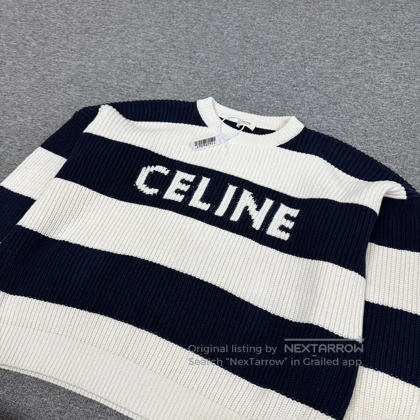 Celine CELINE Alphabet logo, stripes, knit sweater| Size M / US 6-8 / IT 42-44 - 5 Thumbnail