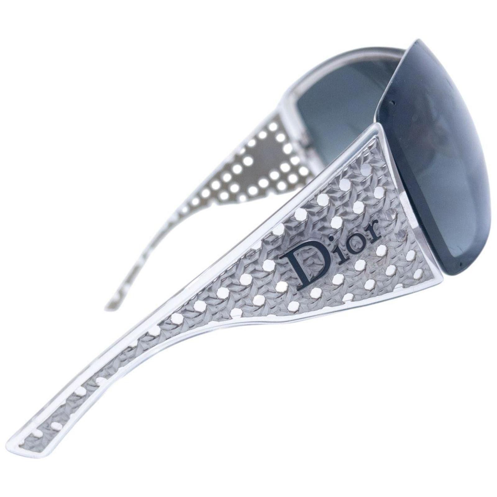 Dior Vintage 2000s Dior Quadrille Shield Sunglasses Size ONE SIZE - 3 Thumbnail