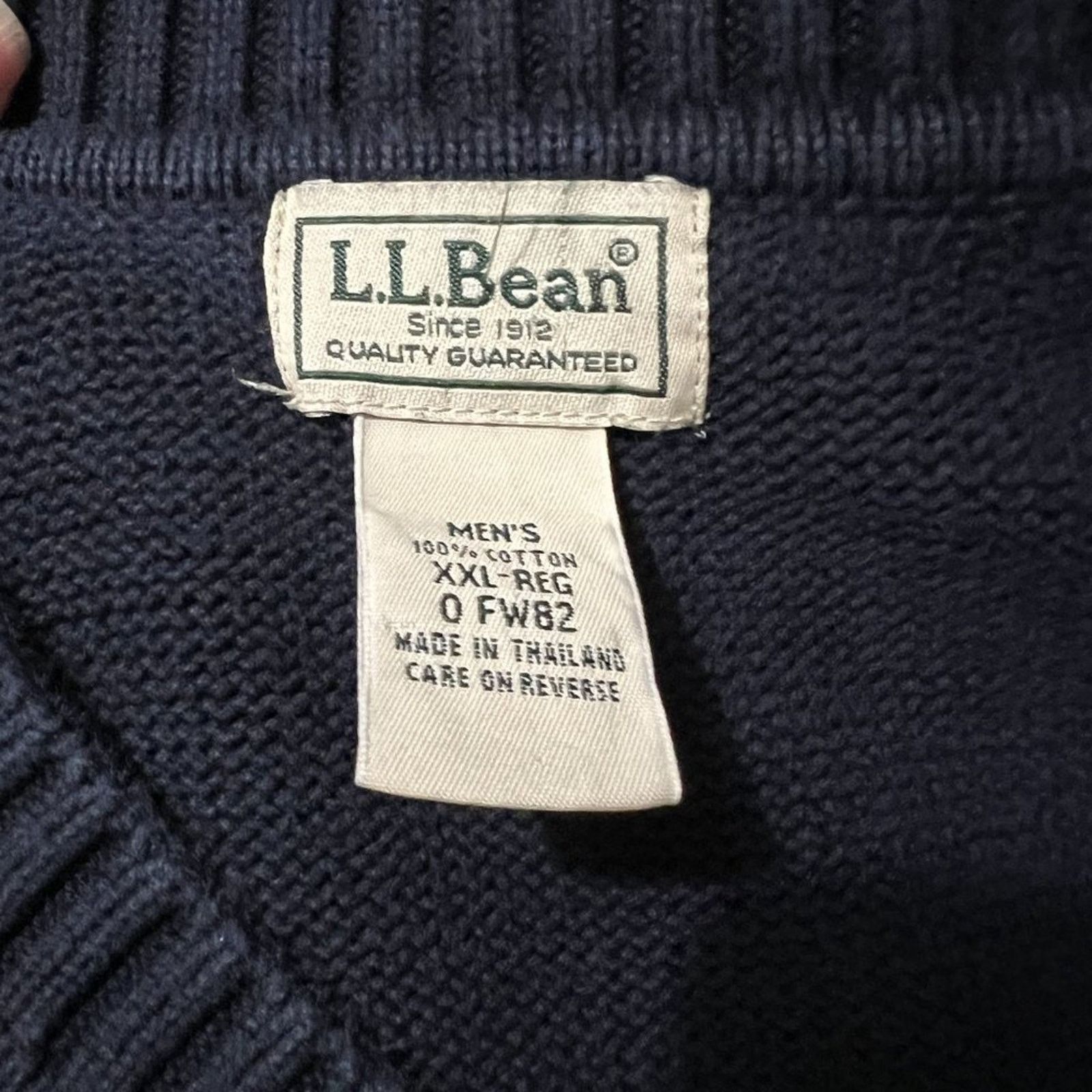 L.L. Bean LL Bean Solid Blue V-Neck Sweater Mens Sz XXL Reg 0FW82 Size US XXL / EU 58 / 5 - 4 Thumbnail