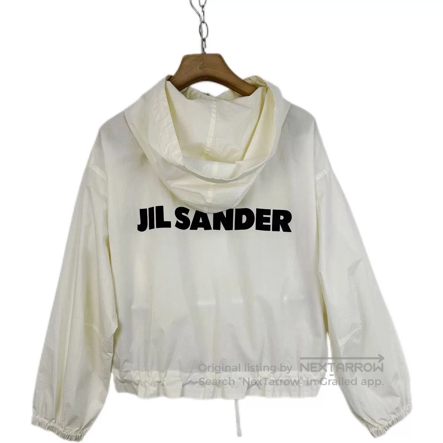 Jil Sander Jil Sander White Oversized Hooded Jacket. Size M / US 6-8 / IT 42-44 - 2 Thumbnail