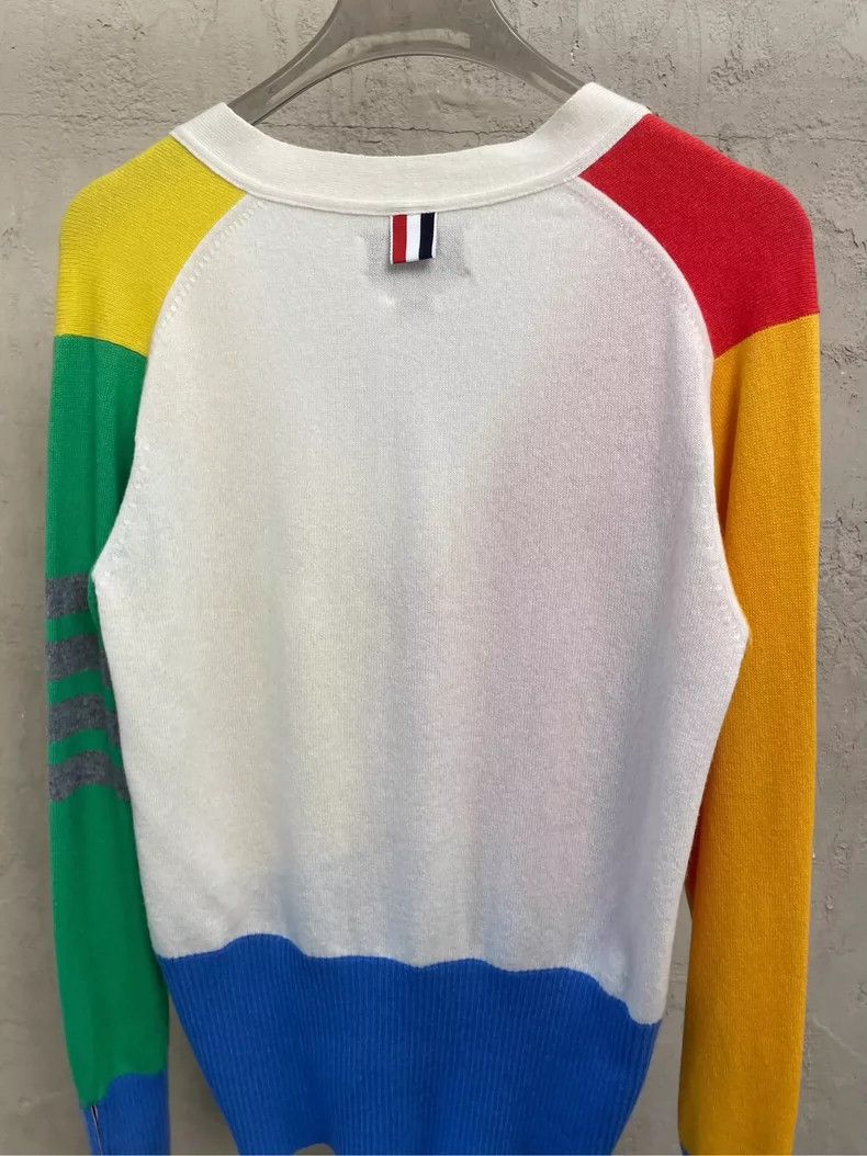 Thom Browne Thom Browne size1 Colorful patchwork cashmere sweater Size US S / EU 44-46 / 1 - 3 Thumbnail
