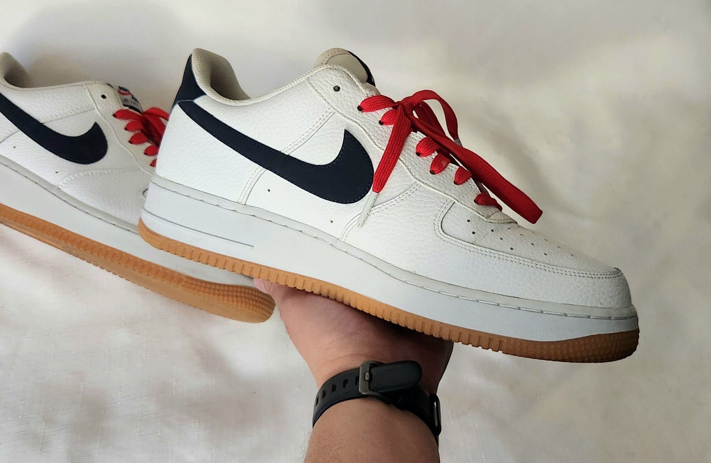 Nike Nike Air Force 1 Low '07 White Obsidian CI0057-100 SZ 13 Size US 13 / EU 46 - 3 Thumbnail