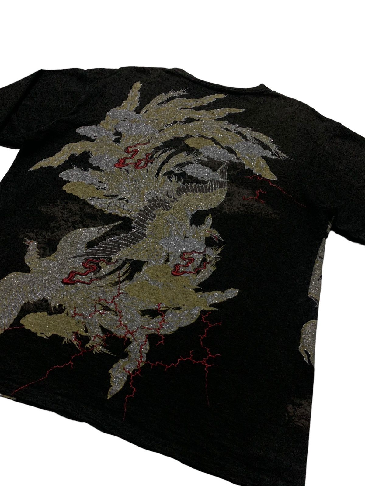 Hysteric Glamour KARAKURI Japan Yakuza Embroidered Glitter L/S Tshirt Size US L / EU 52-54 / 3 - 8 Thumbnail