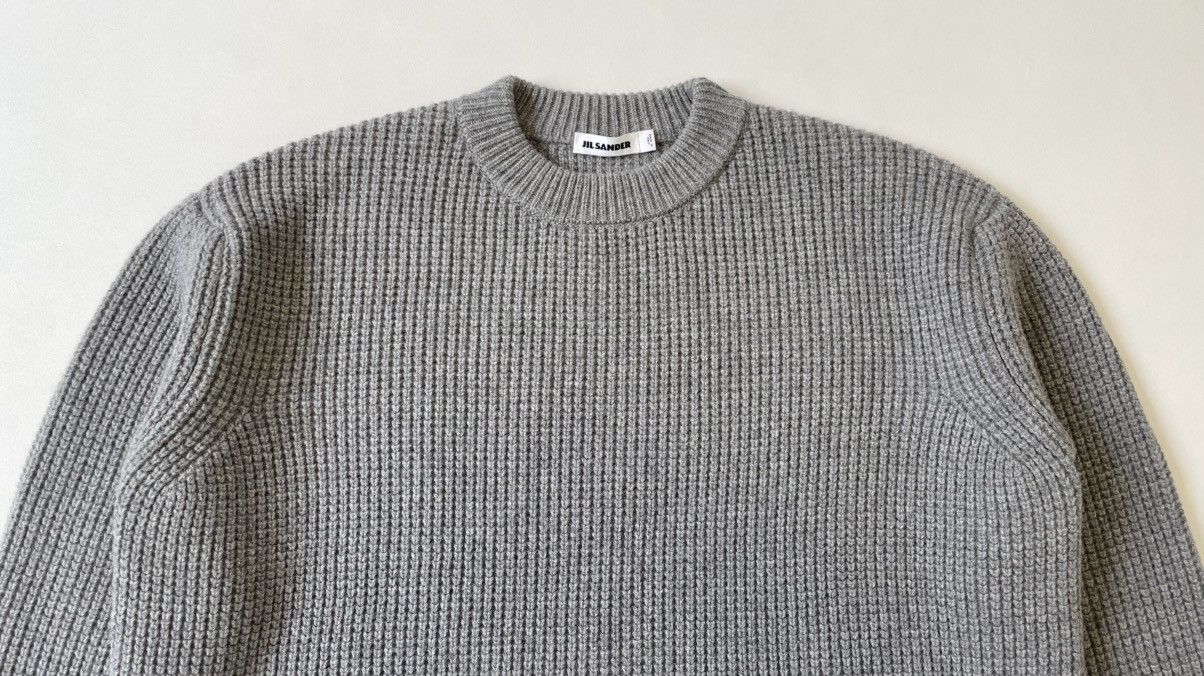 Jil Sander A/W 18 Oversized ‘Waffle Weave’ Wool Sweater Size US L / EU 52-54 / 3 - 4 Thumbnail