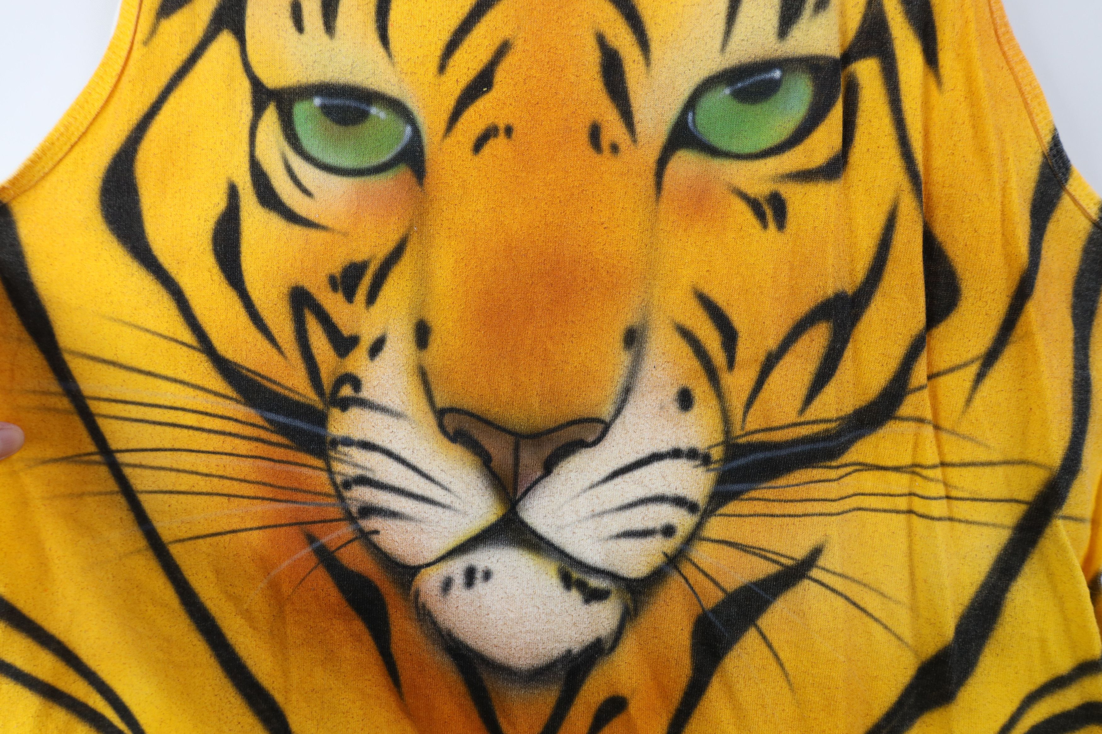 Vintage Vintage 90s Air Brushed Tiger Busch Gardens Tank Top T-Shirt Size US L / EU 52-54 / 3 - 6 Thumbnail
