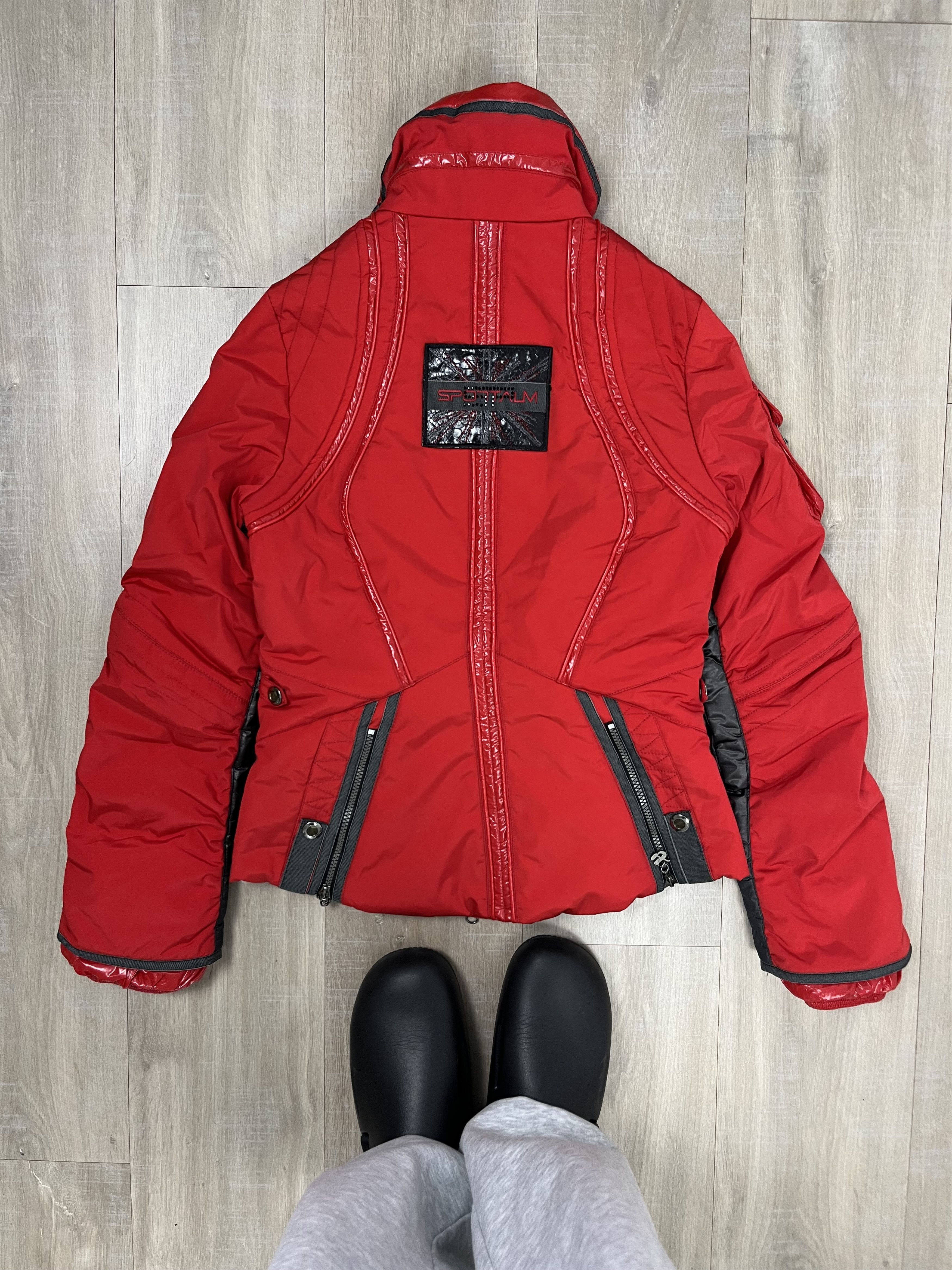 Vintage Sportalm Womens Red Black Ski Jacket Winter Sports Snow Size S / US 4 / IT 40 - 9 Thumbnail
