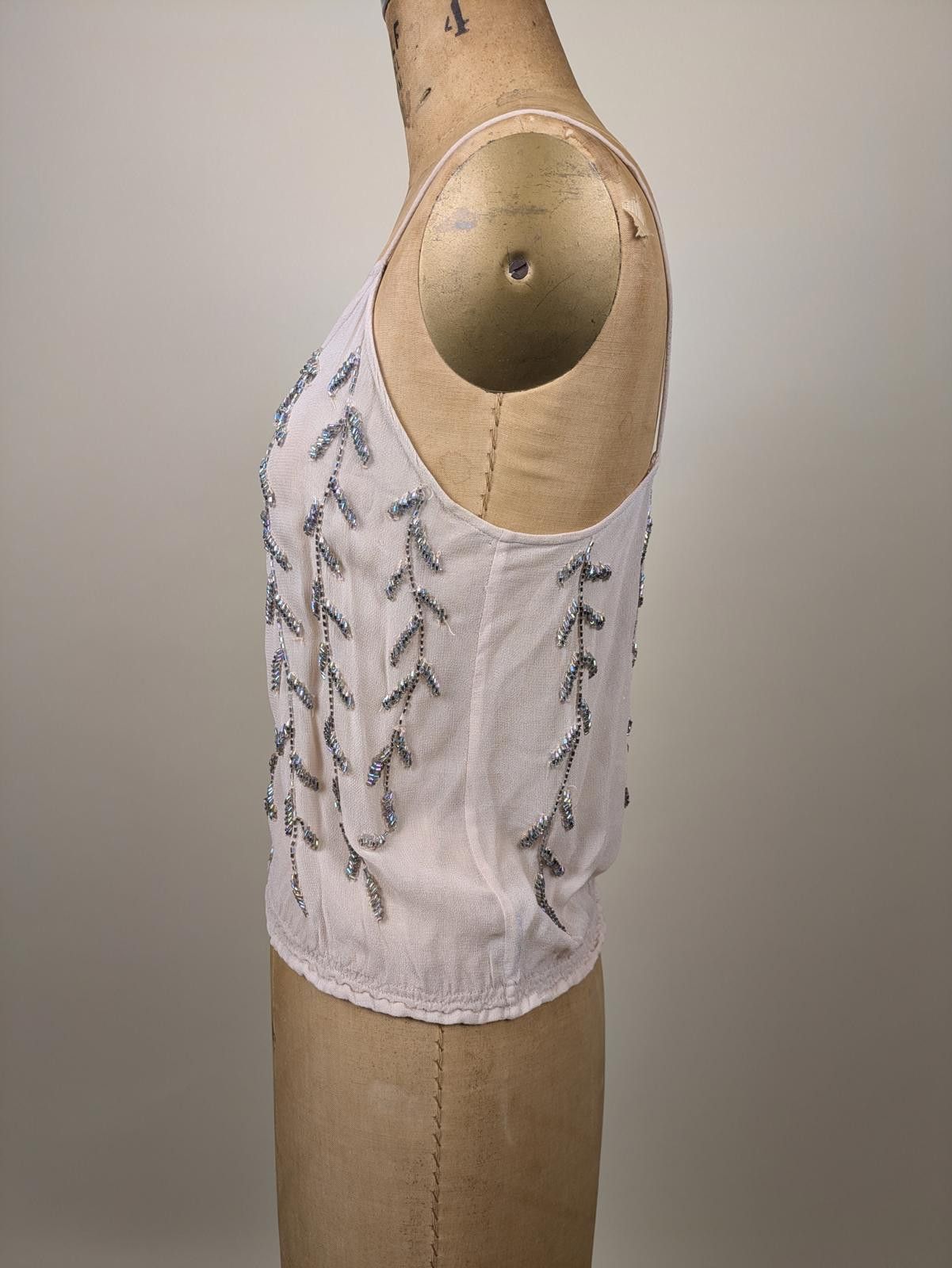 Other 1930's handmade pink chiffon heavy beaded cami Size ONE SIZE - 4 Thumbnail