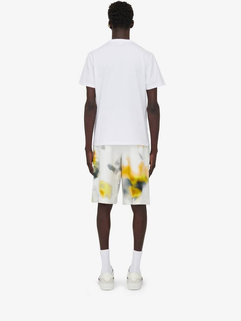 Alexander McQueen o1w1db10725 McQueen Graffiti T-Shirt in White/Yellow Size US XXL / EU 58 / 5 - 4 Thumbnail