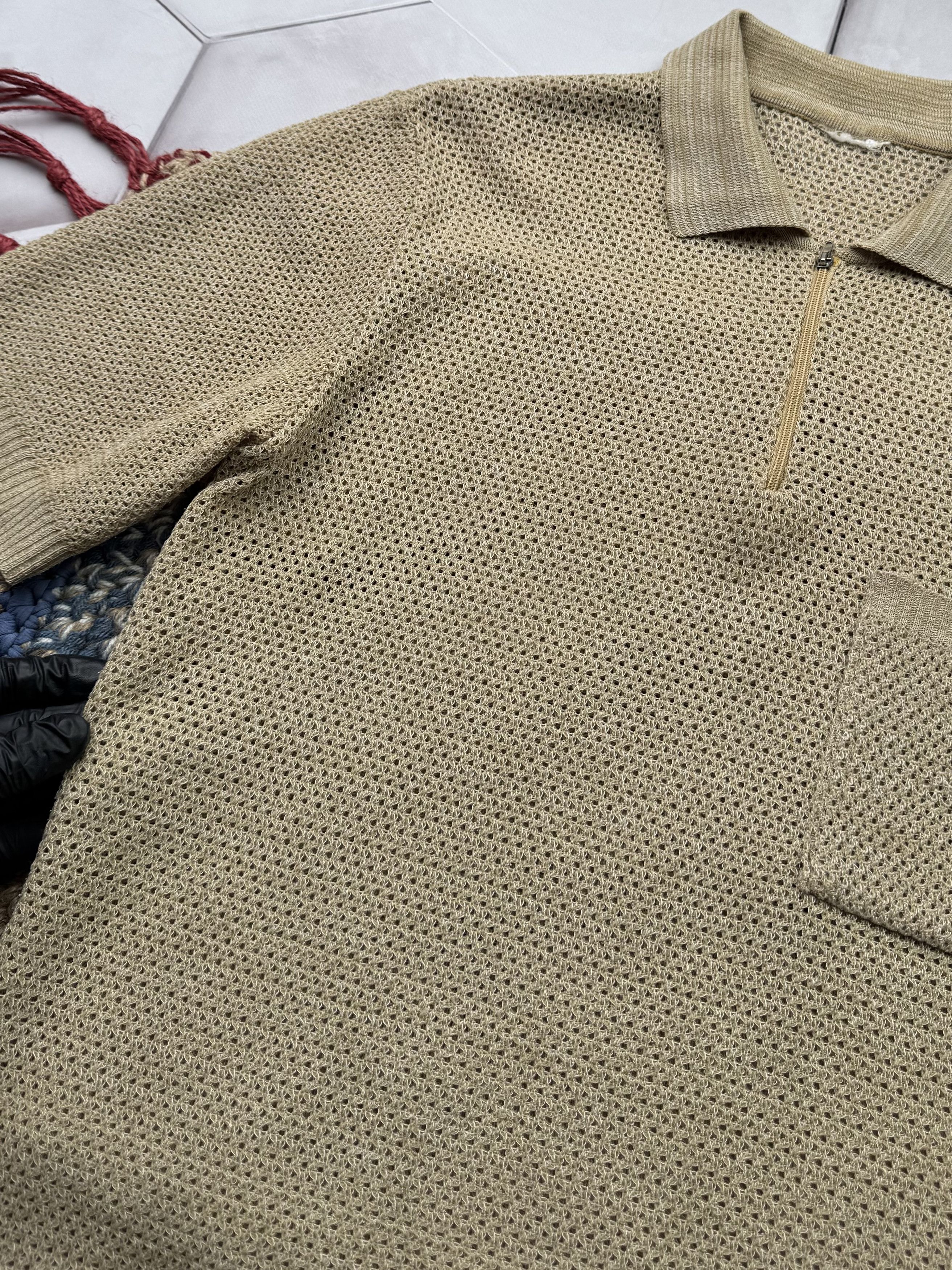 Vintage Vintage Mesh Retro Polo T-Shirt (E4) Size US S / EU 44-46 / 1 - 4 Thumbnail