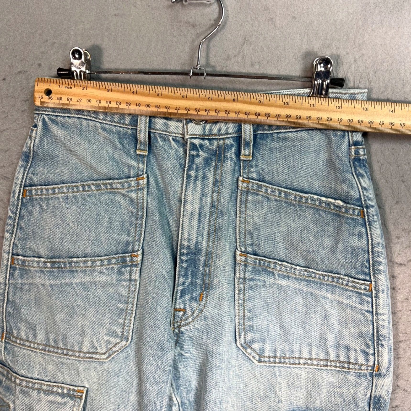 SLVRLAKE Slvrlake Savior Premium Denim Utility Jeans W/ Pockets Light Wash Womens 26 Size 26" / US 2 / IT 38 - 6 Thumbnail