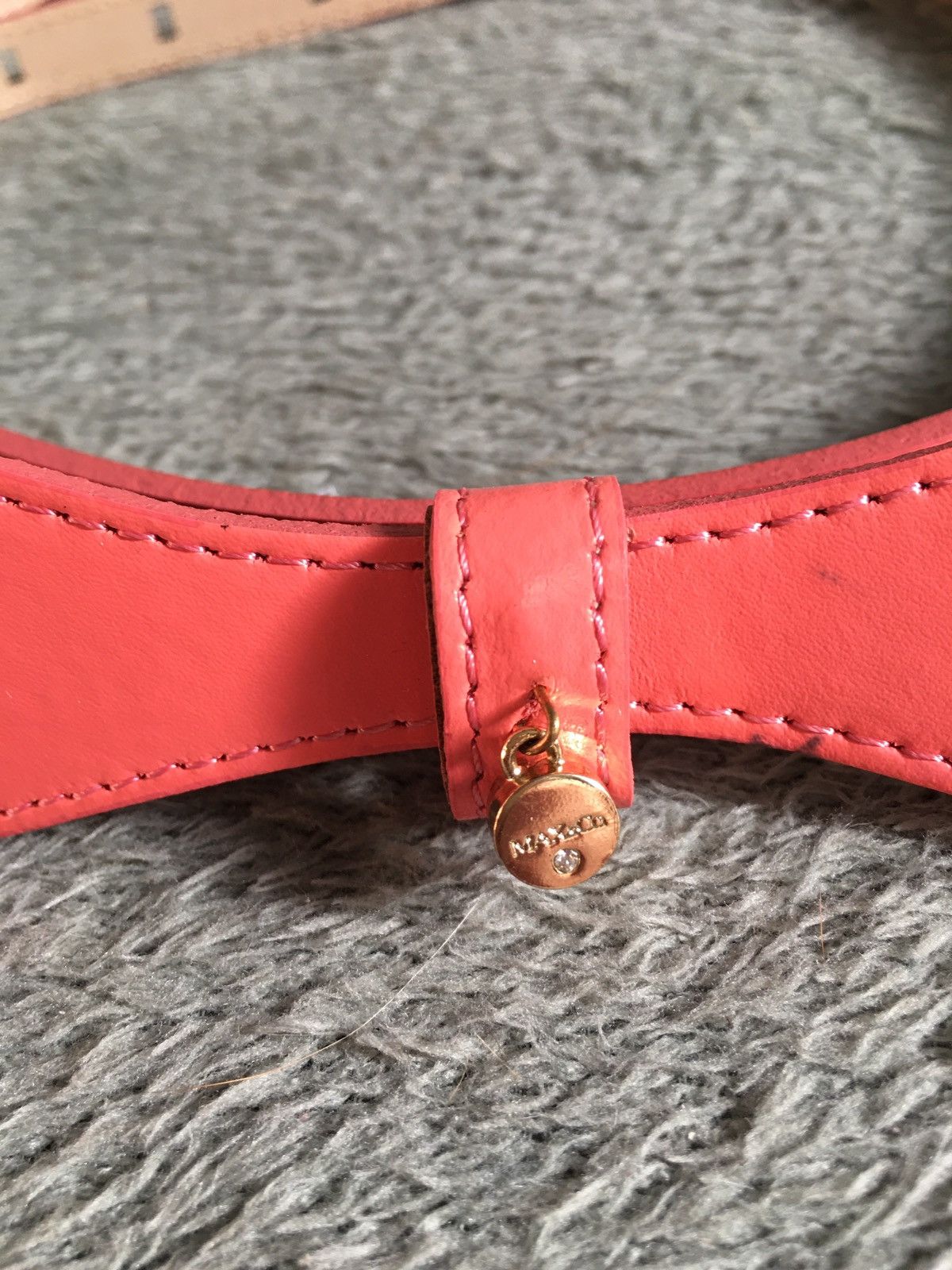 MAX&Co. × Max Mara Max Mara Max & Co. Pink Designer Leather Dress Belt Size ONE SIZE - 4 Thumbnail