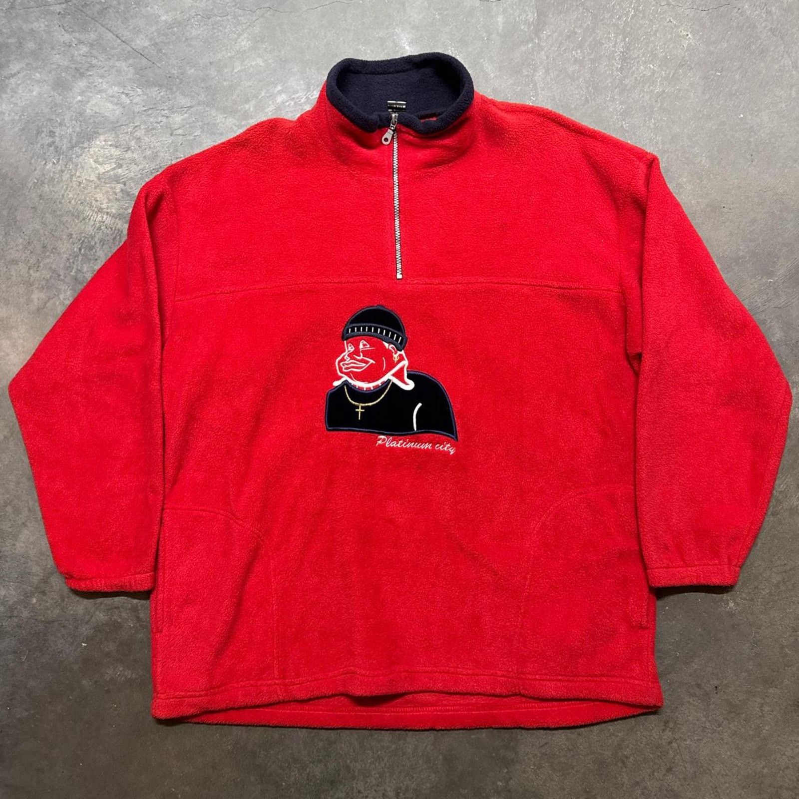 Fubu × Vintage Vintage 90s Y2K Platinum Fubu Boot Fleece Quarter Zip Jacket Size US XL / EU 56 / 4 - 1 Thumbnail