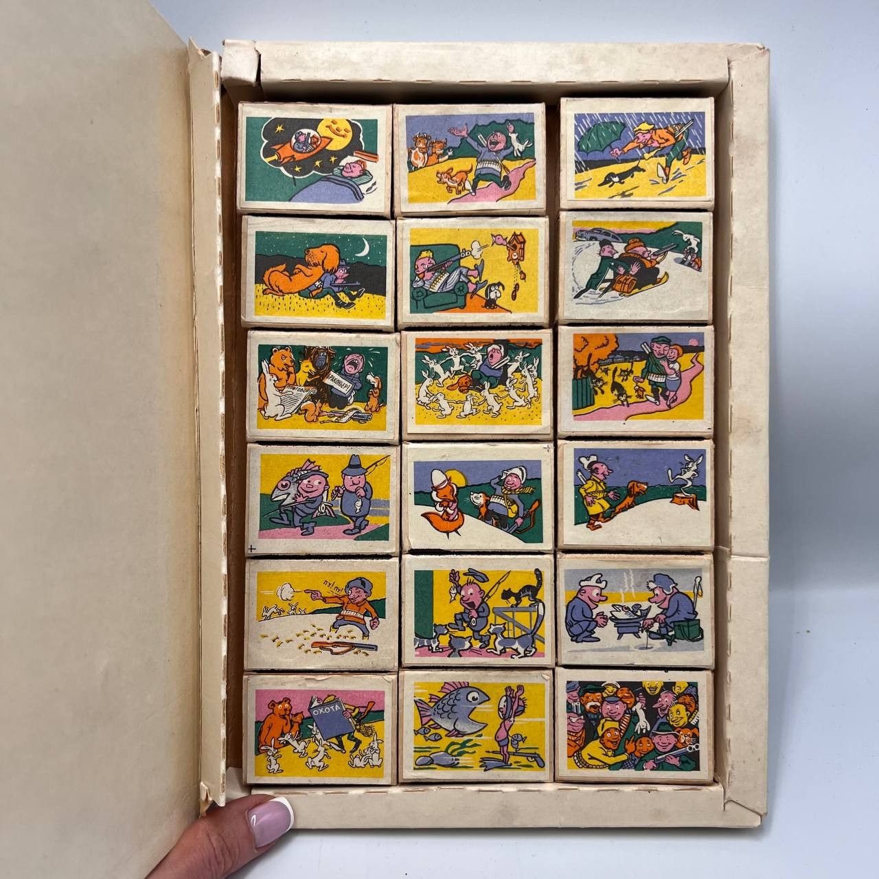 Vintage Vintage Matchbox Matches Hunting Cartoons Soviet Souvenir Size ONE SIZE - 2 Thumbnail