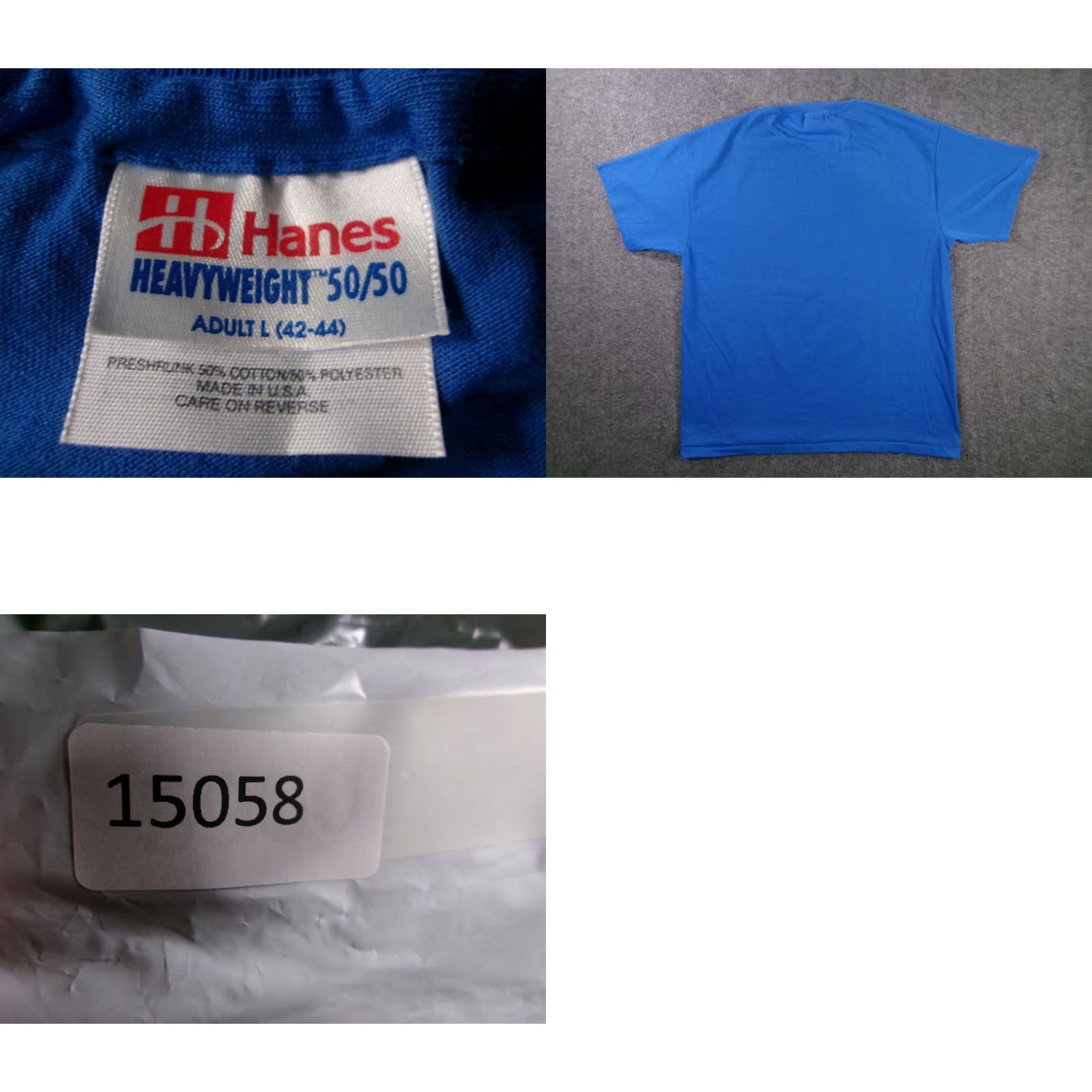 Hanes VINTAGE Hanes T-Shirt Wareham 40 Year Reunion 1955-1995 Blue Short Sleeve Crew Neck Mens L Graphic Tee Size US L / EU 52-54 / 3 - 8 Thumbnail