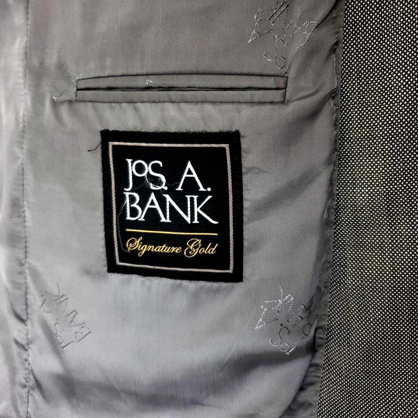 Jos. A. Bank Jos A Bank Signature Gold Wool 2 Button Suit Jacket 40S Whit Size 40S - 7 Thumbnail