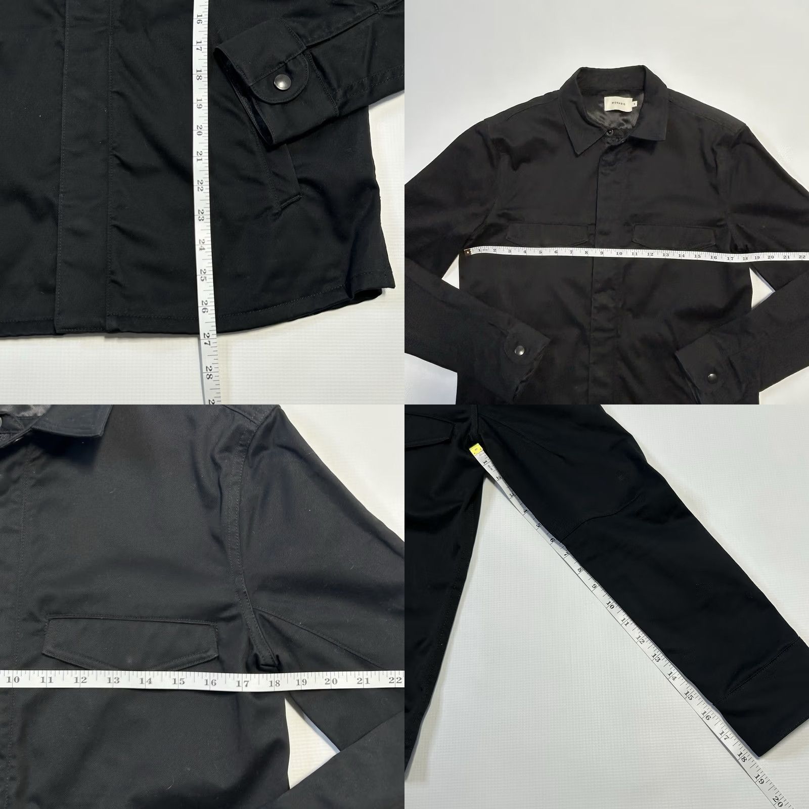 Vintage VINTAGE Monadic Mens Cargo Jacket Small Black Full Zip Shacket Size US S / EU 44-46 / 1 - 9 Thumbnail