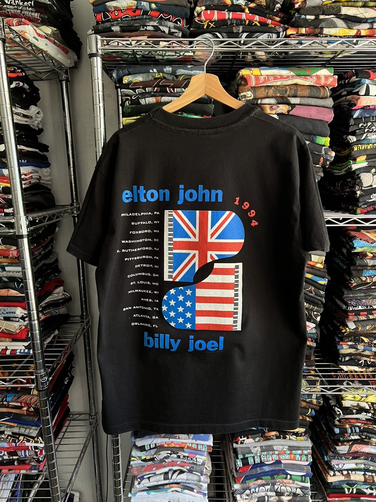 Band Tees 1994 Billy Joel Elton John Single Stitch Tee Size US XL / EU 56 / 4 - 2 Thumbnail