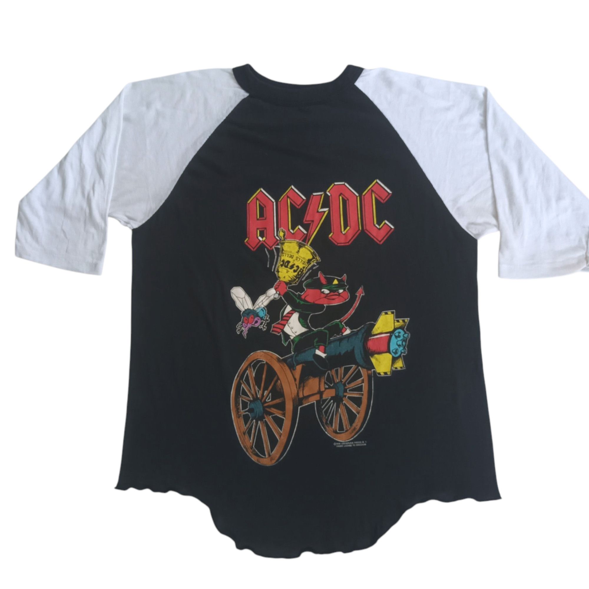 AC/DC Vintage t shirt ACDC HELL'S BELLS 1990 ragland tour tshirt. Size US L / EU 52-54 / 3 - 9 Thumbnail
