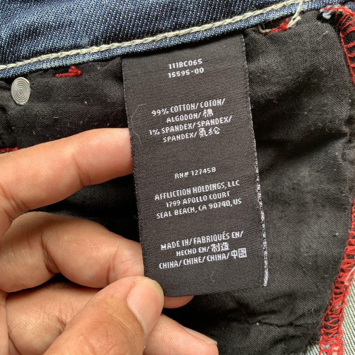 Le Grande Bleu (L.G.B.) Distressed Affliction Flared Jeans LGB Ifsix GOA Style Size US 29 - 9 Thumbnail