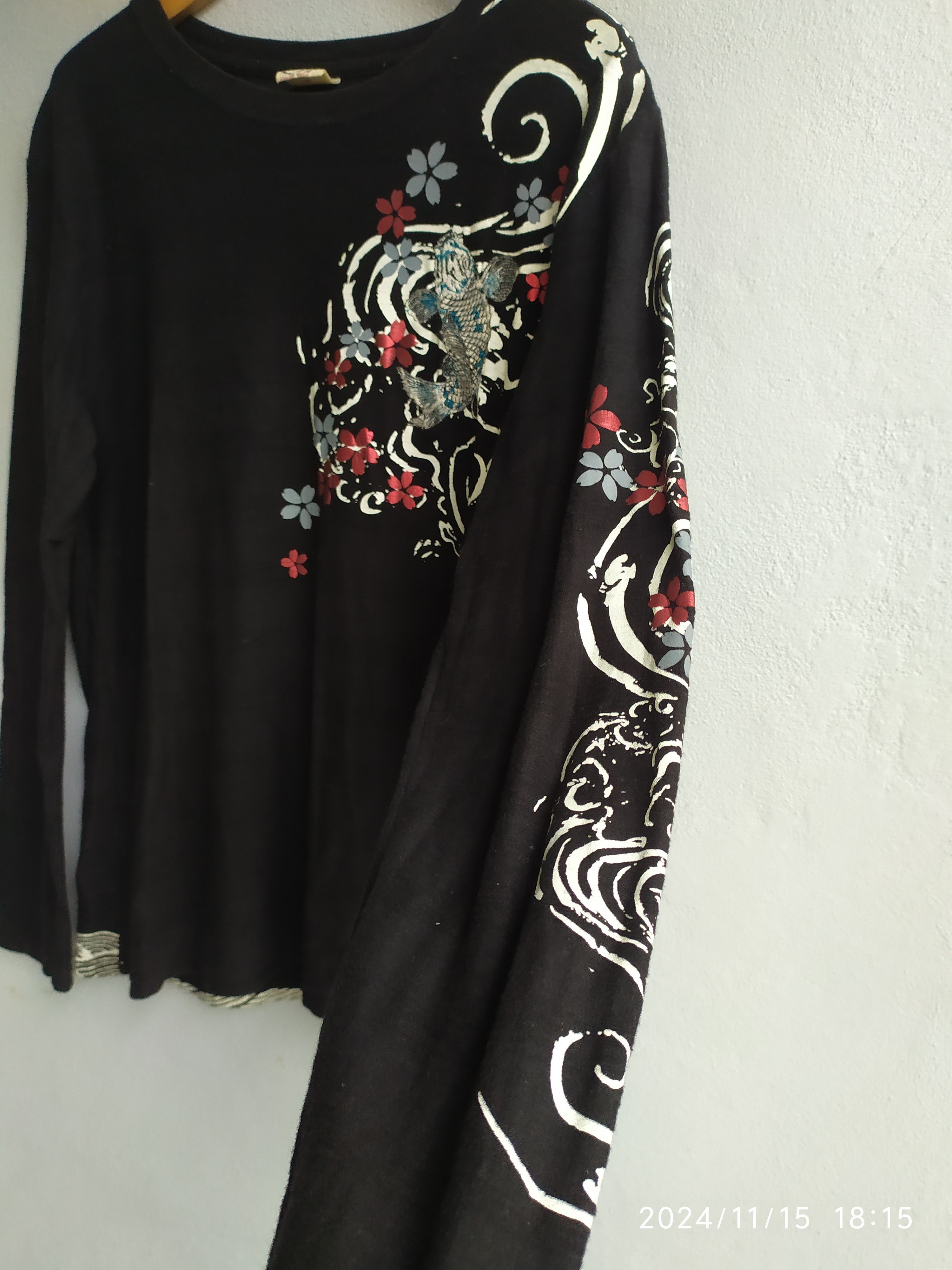 If Six Was Nine × Japanese Brand VINTAGE JAPANESE SUKAJAN LONG-SLEEVED SHIRT Size US L / EU 52-54 / 3 - 3 Thumbnail