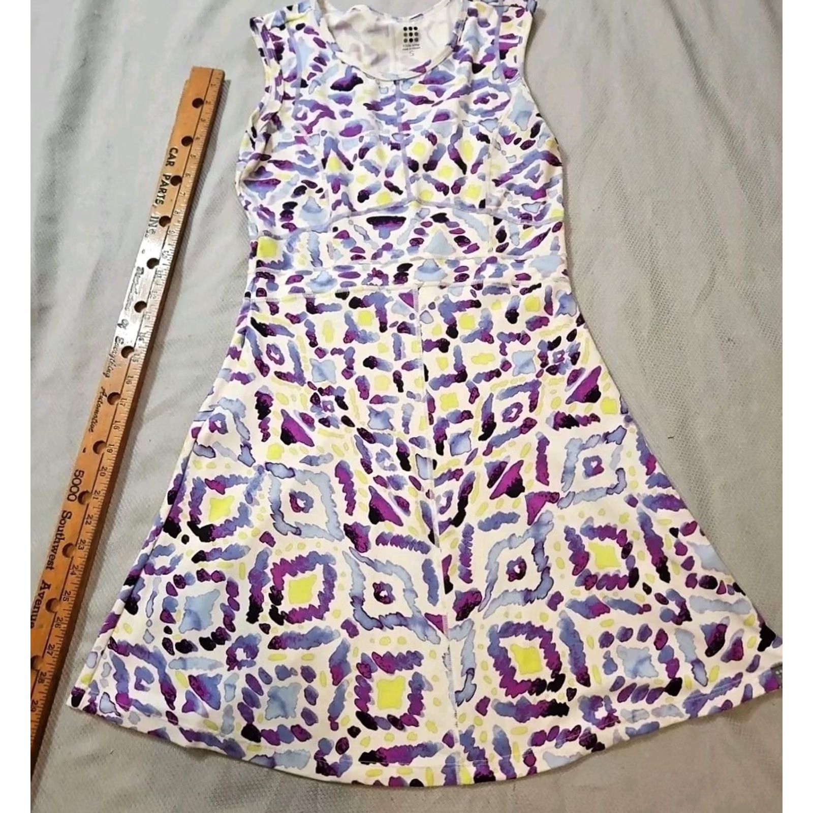 Vintage Title Nine Dress Womens S Dream Purple Abstract Print Fit and Flare Active Size S / US 4 / IT 40 - 2 Thumbnail