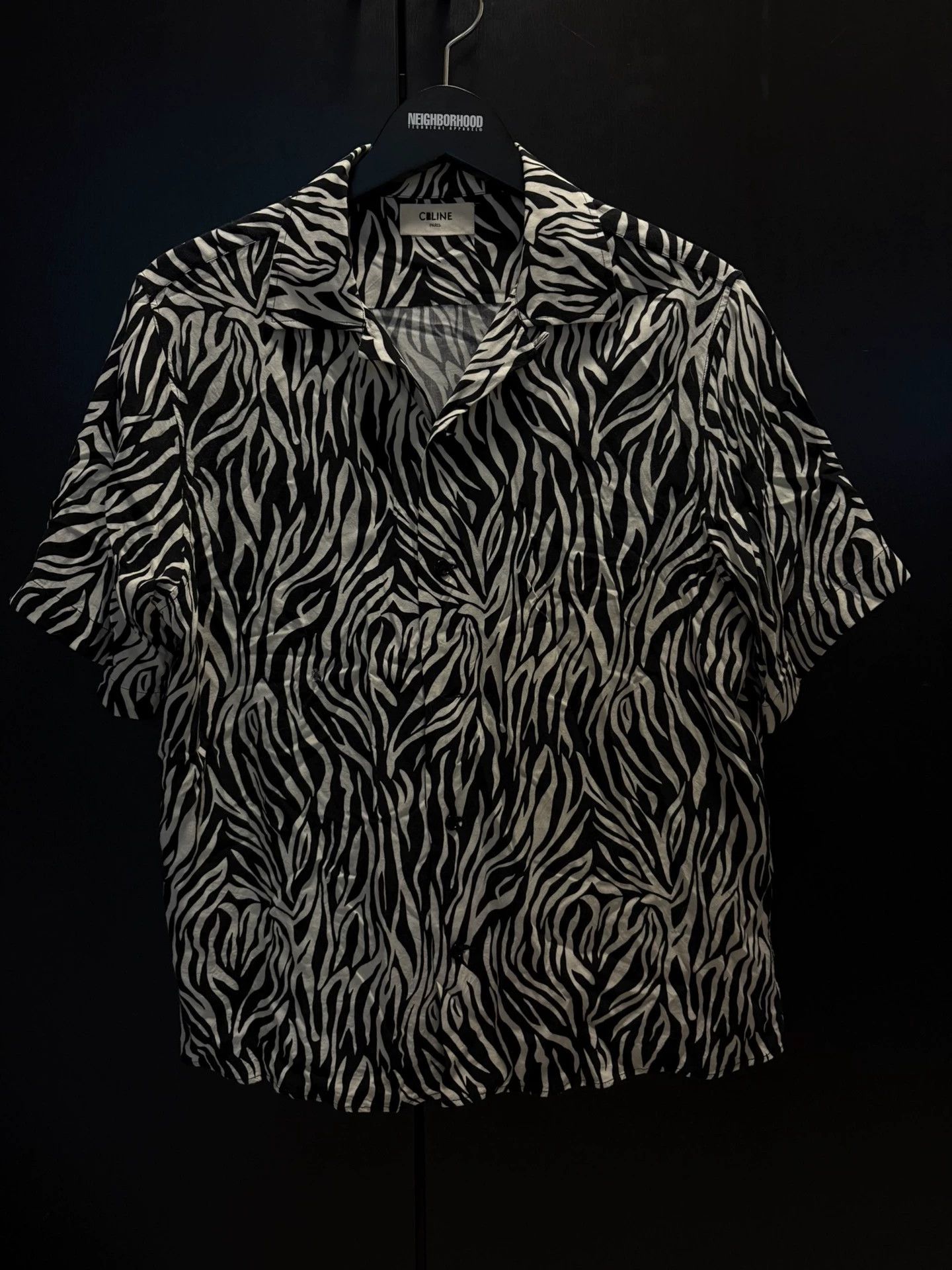 Celine Celine Hedi Slimane SS2020 Zebra Hawaiian Shirt 39 Size US M / EU 48-50 / 2 - 1 Thumbnail