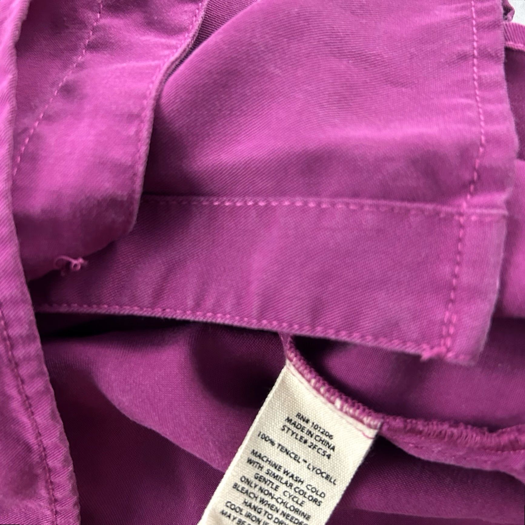 Soft Surroundings Soft Surroundings Shirt Women's Large Purple Long Sleeve Button-Up Tencel Size L / US 10 / IT 46 - 6 Thumbnail