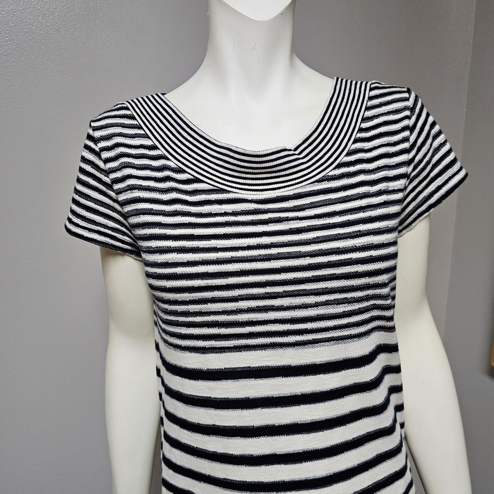 Anthropologie Maeve by Anthropologie Boat Neck Striped Dress Size Small Size S / US 4 / IT 40 - 4 Thumbnail