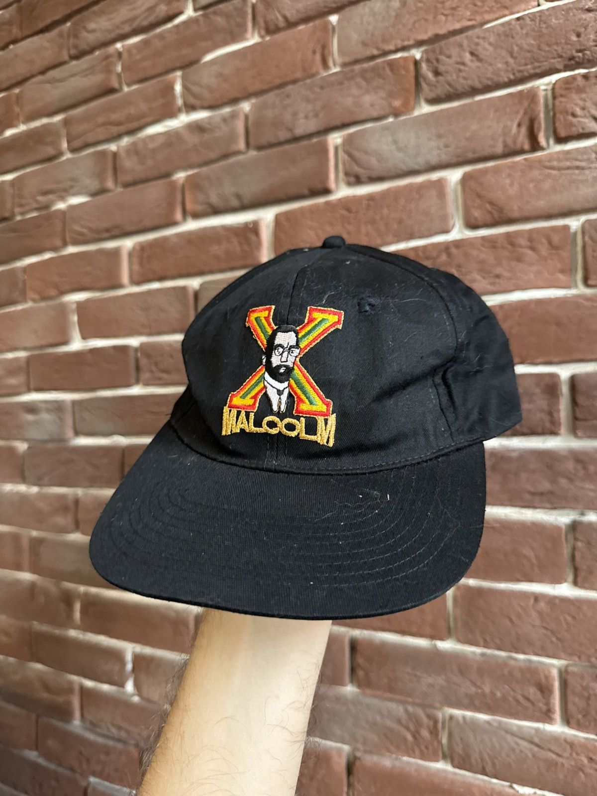 Vintage Vintage 90s MALCOLM X SnapBack Hat RARE Black 90s Cap Size ONE SIZE - 1 Thumbnail