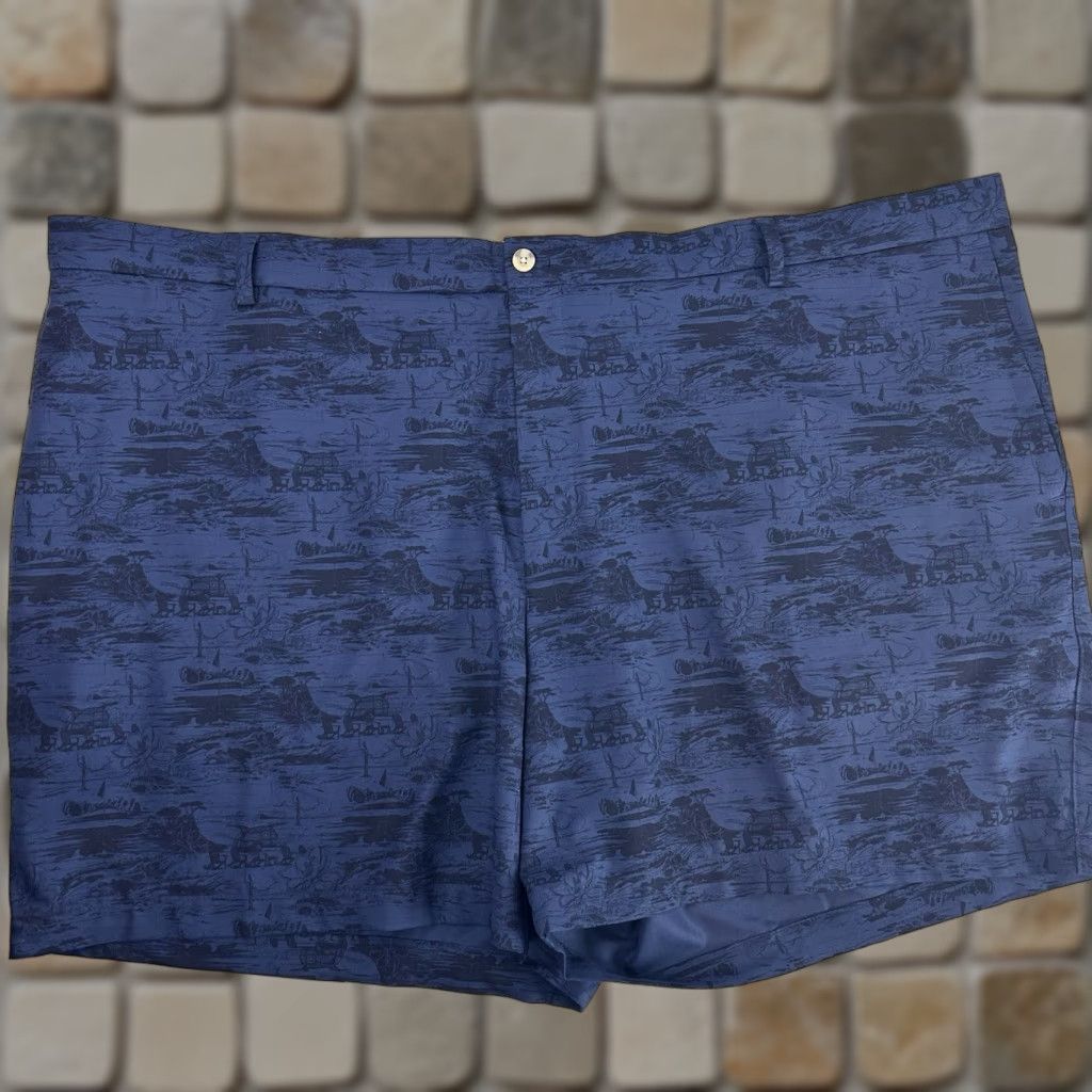 Peter Millar Peter Millar Shorts Mens 54R Blue Floral Golf Stretch Salem Course Performance Golf Sports Modern Size US 38 / EU 54 - 1 Thumbnail