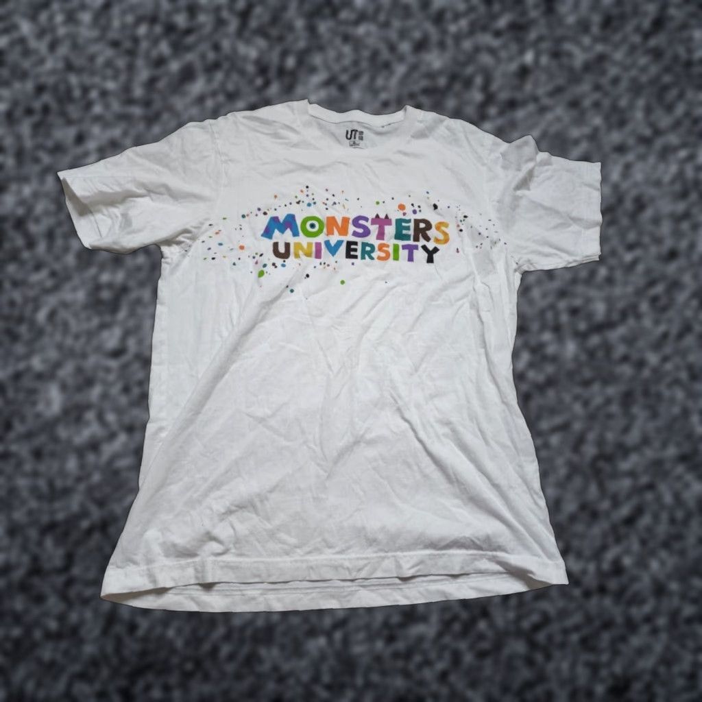 Uniqlo VINTAGE Monster University Confeti Disney Pixar Uniqlo White Graphic T Shirt Mens XL Size US XL / EU 56 / 4 - 1 Thumbnail