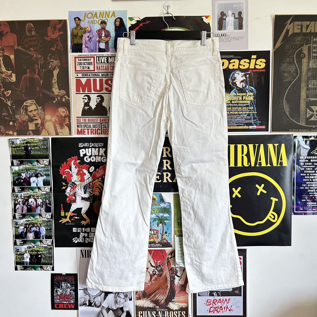Uniqlo Vintage Uniqlo Flare White Denim Size US 29 - 6 Thumbnail