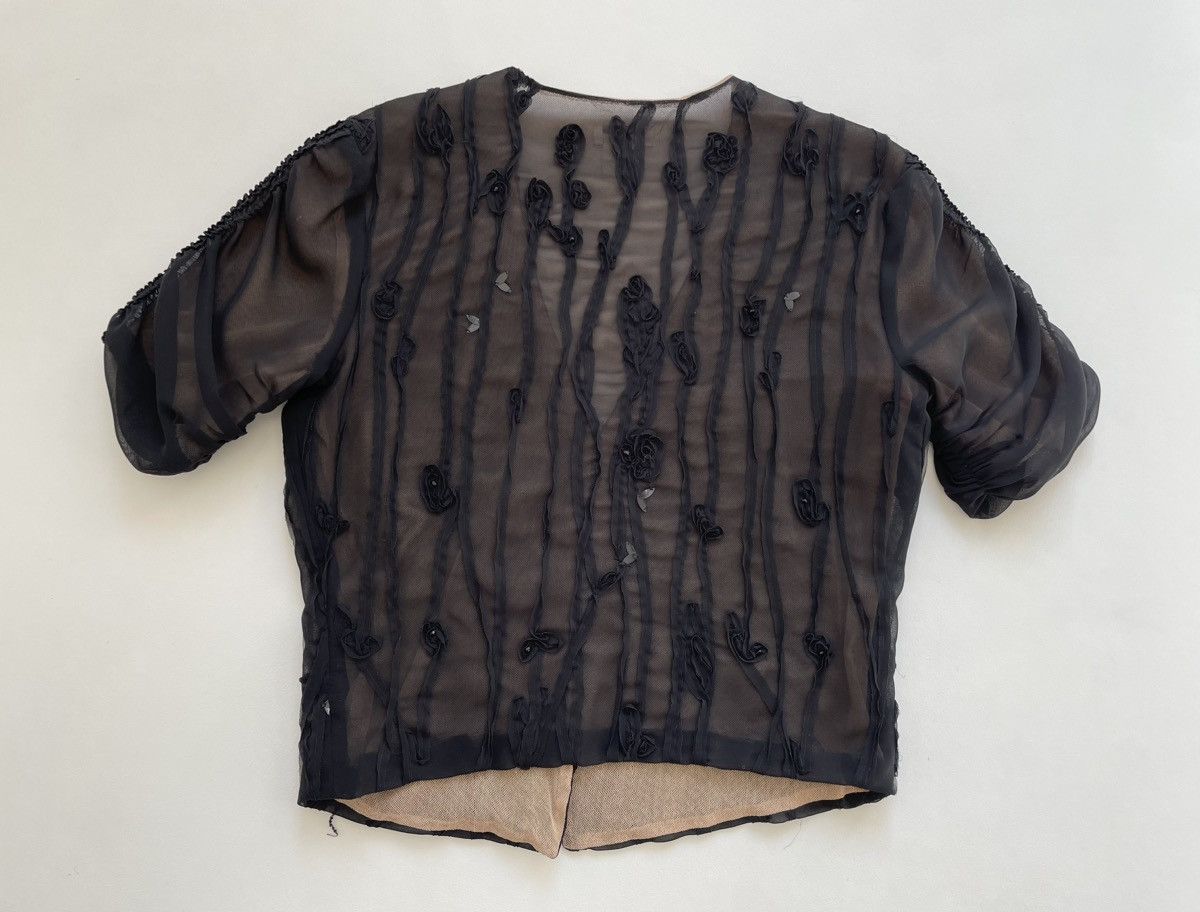 Dries Van Noten Embroidered Floral Sequin Mesh Top Size M / US 6-8 / IT 42-44 - 13 Thumbnail