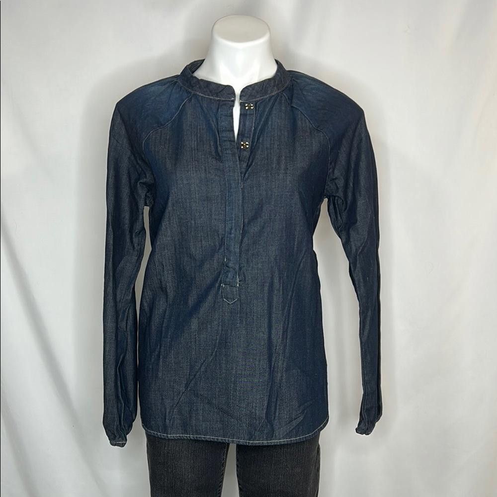 Designer AG Adriano Goldschmied Denim Long Sleeve Top, Small Size S / US 4 / IT 40 - 6 Thumbnail