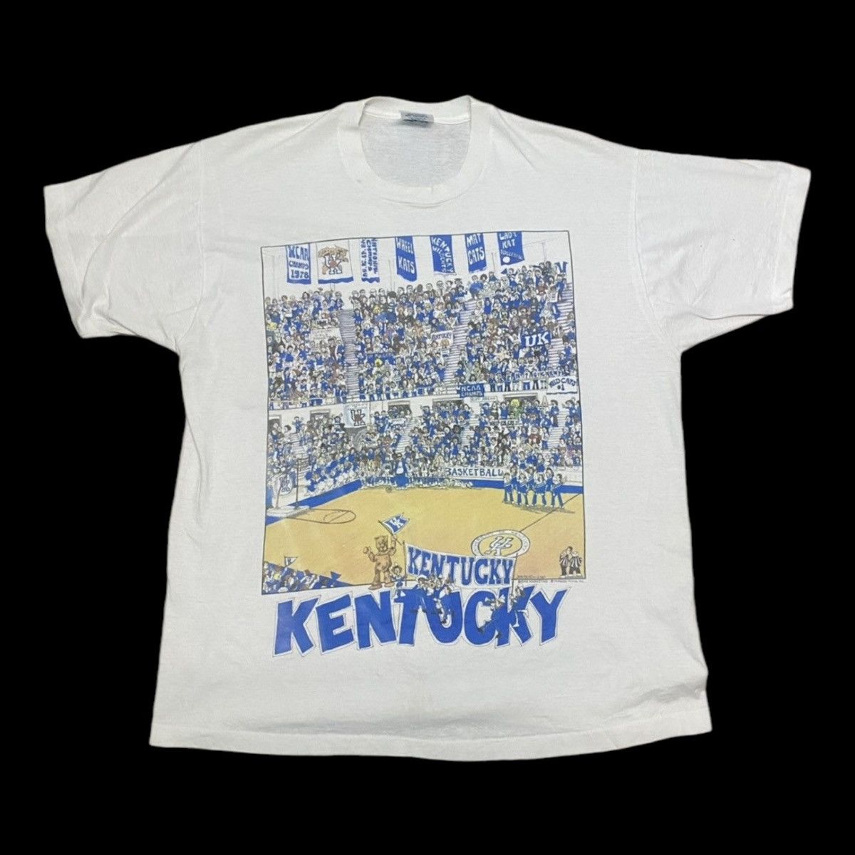 NBA 🔥VINTAGE 80s NCAA UNIVERSITY KENTUCKY BASKETBALL Size US XL / EU 56 / 4 - 1 Thumbnail