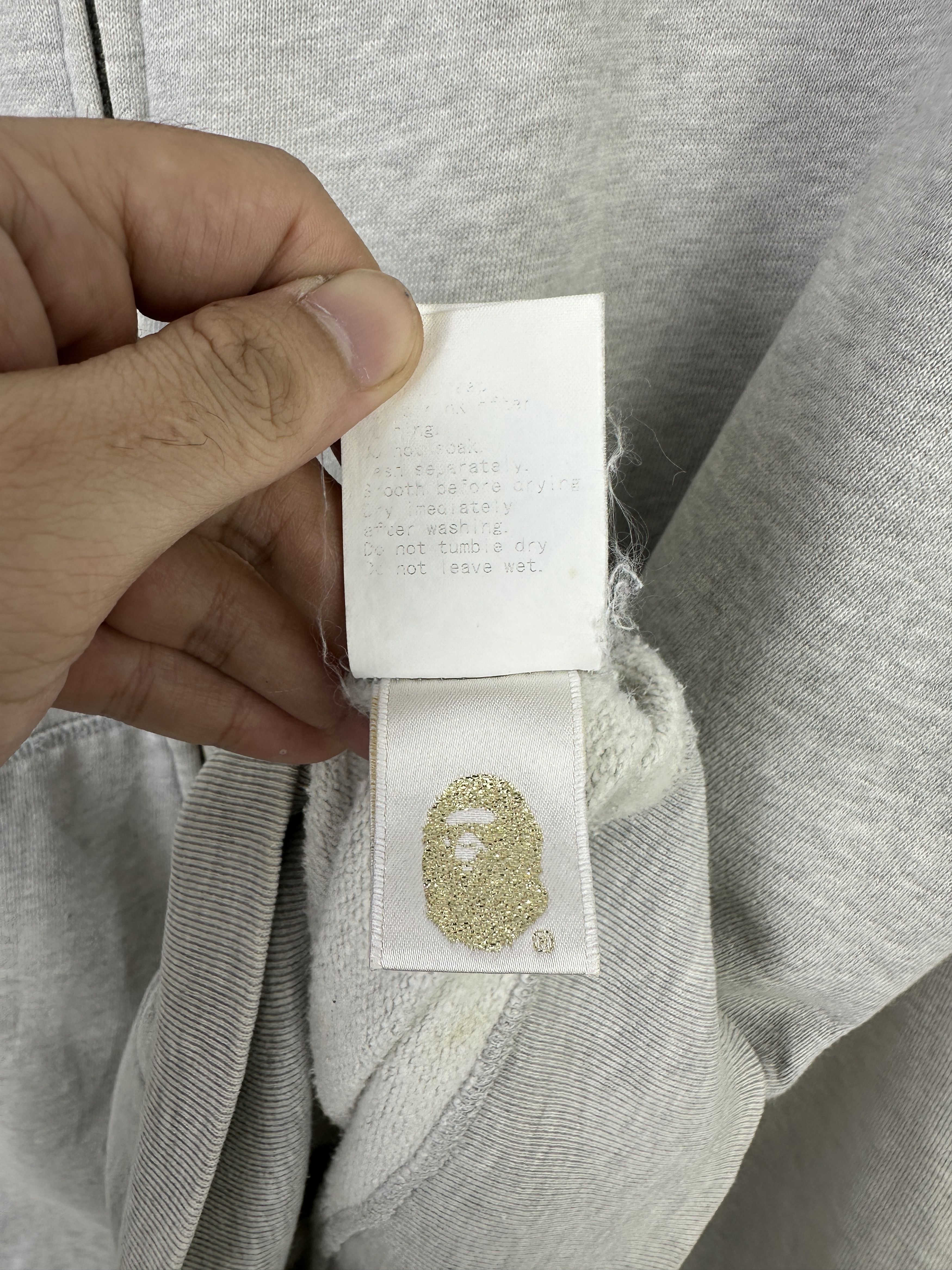 Bape A Bathing Ape BAPE Star Logo Grey Full-Zip Hoodie BP007 Size US XXL / EU 58 / 5 - 6 Thumbnail