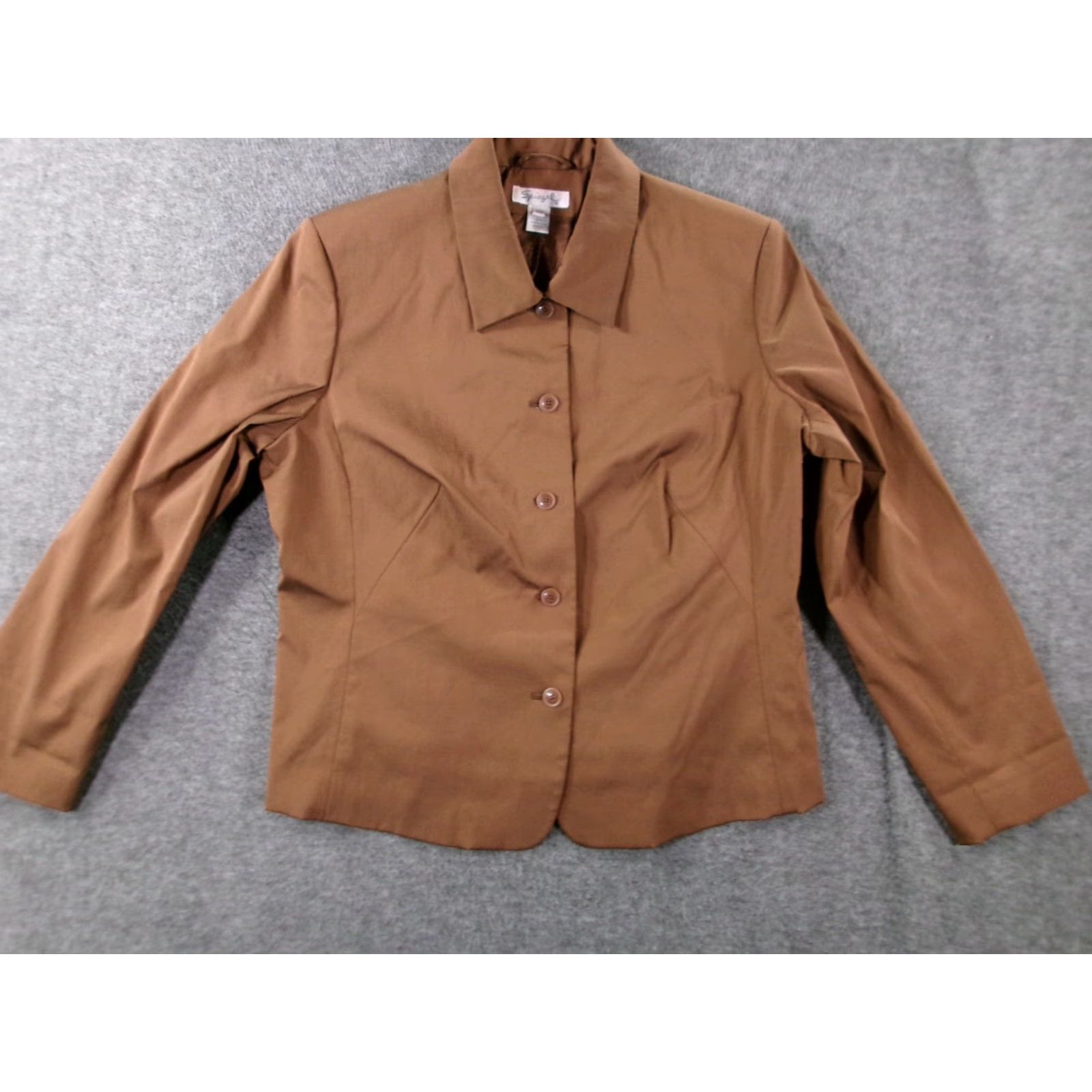 Vintage VINTAGE Spiegel Blazer Women 16W Brown Professional Office Capsule Layering Blazer Women 16W Brown Classic Designer Preppy All Seasons Open Size XXL / US 16-18 / IT 52-54 - 2 Thumbnail
