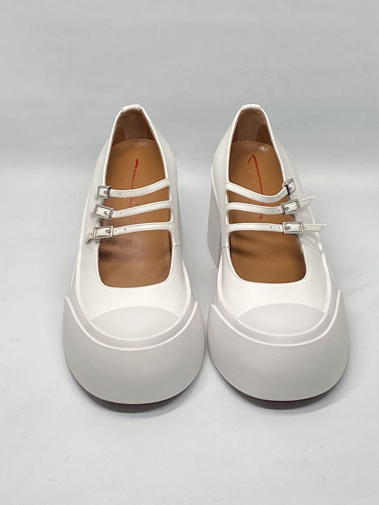 Marni Marni White Pablo Triple-Buckle Mary Jane Heels size 36 Size US 6 / IT 36 - 4 Thumbnail