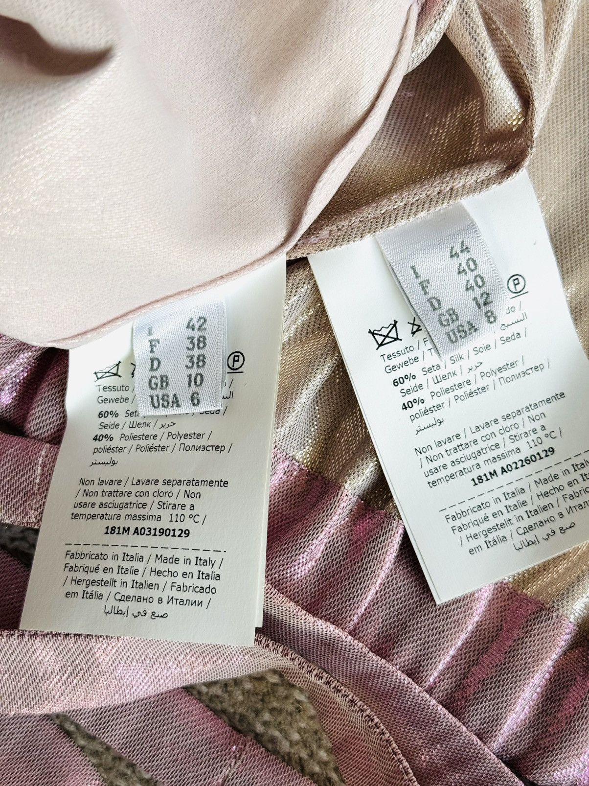 Alberta Ferretti Alberta Ferretti tie front pink lame blouse spring ‘18 sz 44 Size M / US 6-8 / IT 42-44 - 5 Thumbnail