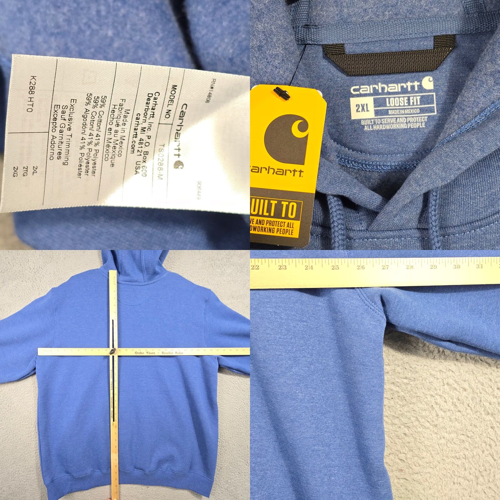 Carhartt Carhartt Hoodie Mens 2XL XXL Sweatshirt Fleece Outdoor Blue Sweater NWT Size US XXL / EU 58 / 5 - 8 Thumbnail