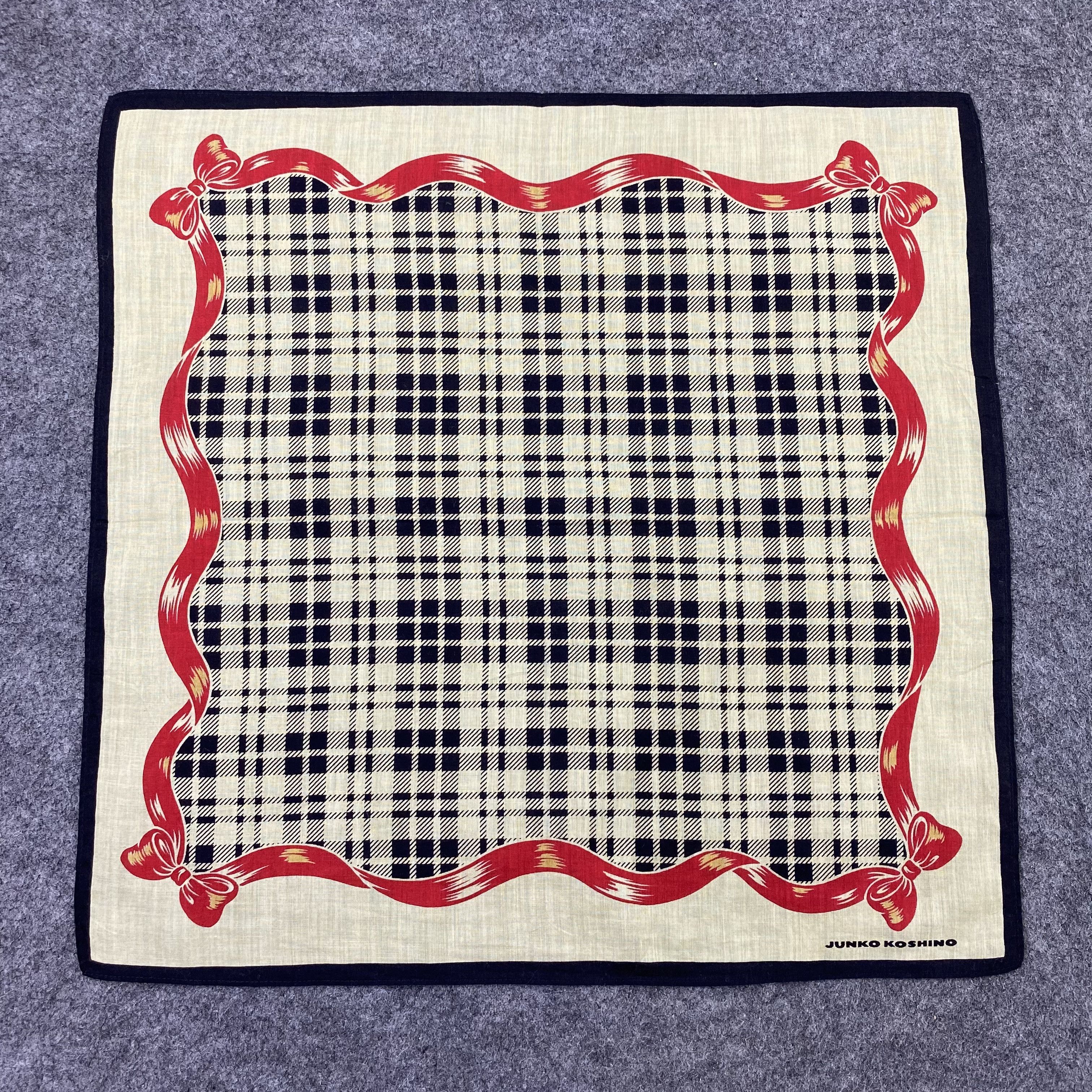 Japanese Brand Junko Koshino Handkerchief Neckerchief Bandana-B2045 Size ONE SIZE - 3 Thumbnail