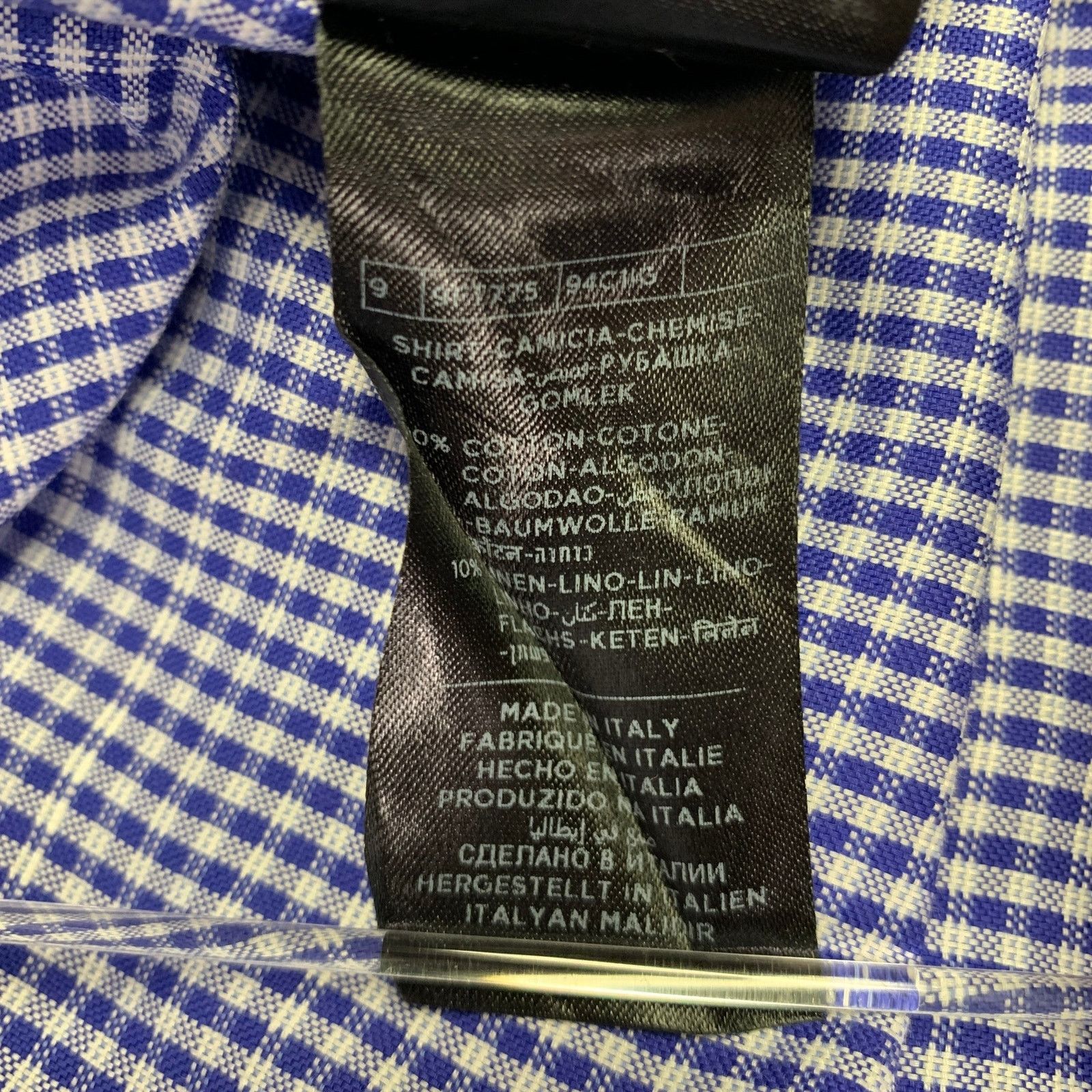 Tom Ford Size L Blue White Plaid Cotton Button Up Long Sleeve Shirt Size US L / EU 52-54 / 3 - 8 Thumbnail