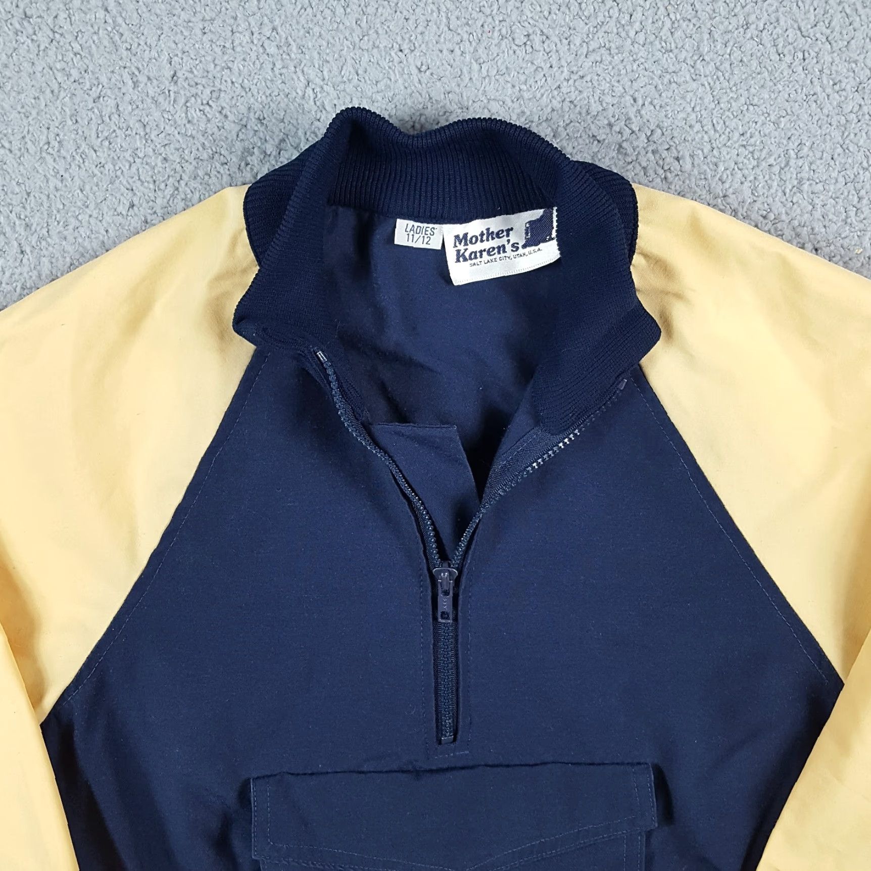 Vintage VINTAGE 90s Anorak Pocket Women's Size 11/12 Medium 1/4 Zip Pullover Jacket Size XL / US 12-14 / IT 48-50 - 2 Thumbnail