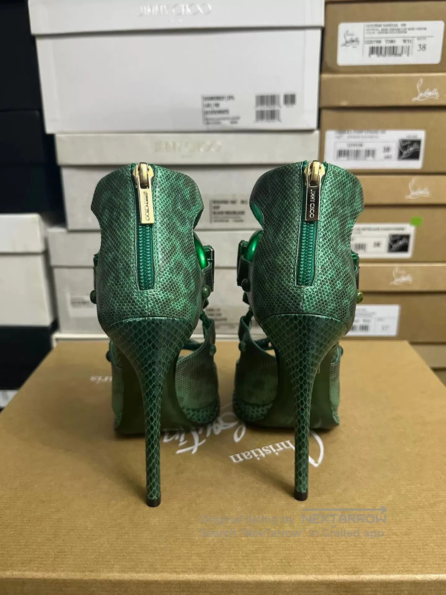 Jimmy Choo Jimmy Choo Emerald High Heels. Size US 4 / IT 34 - 5 Thumbnail