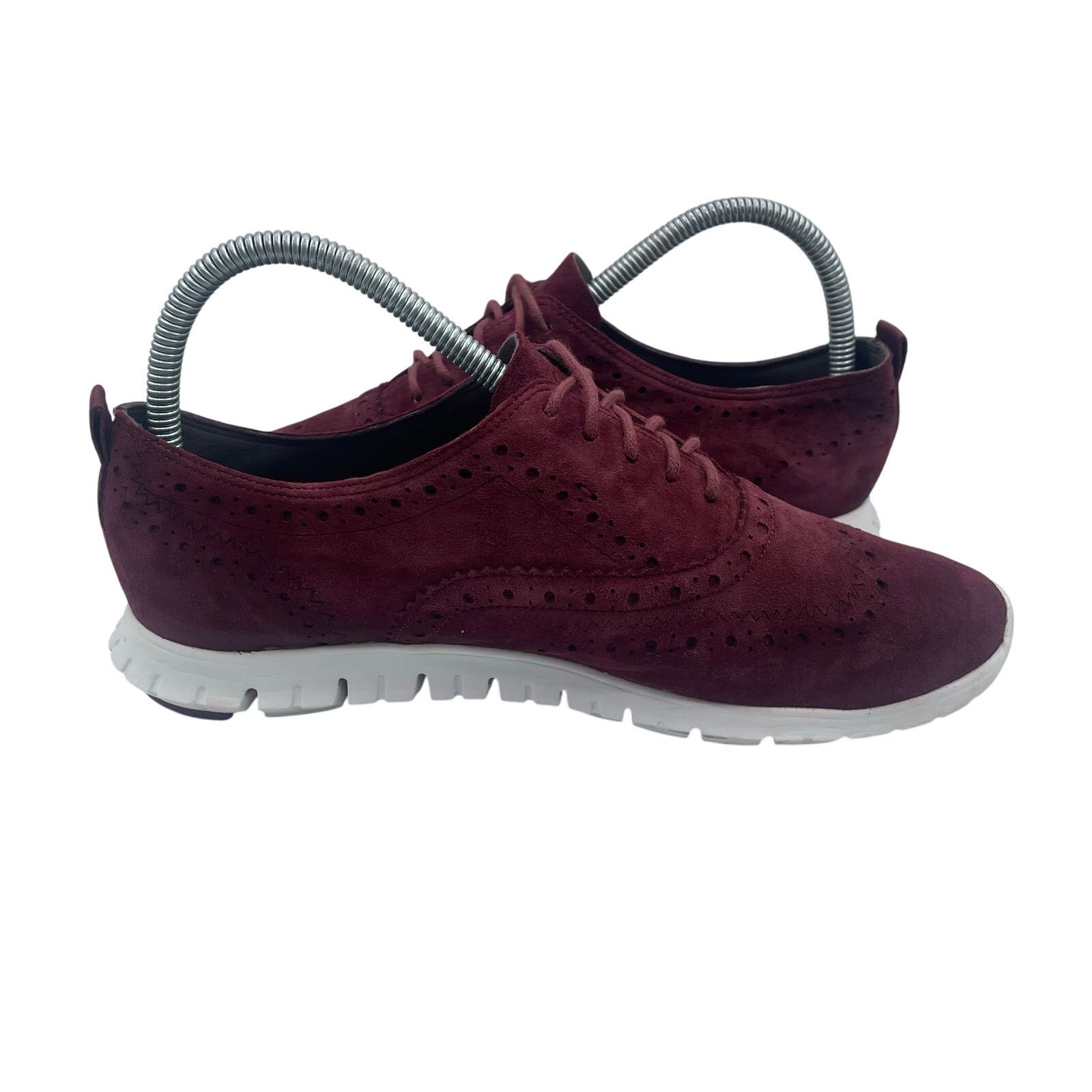 Cole Haan Cole Haan ZeroGrand Wingtip Oxford Shoes Suede Red Women 7.5 Size US 7.5 / IT 37.5 - 5 Thumbnail