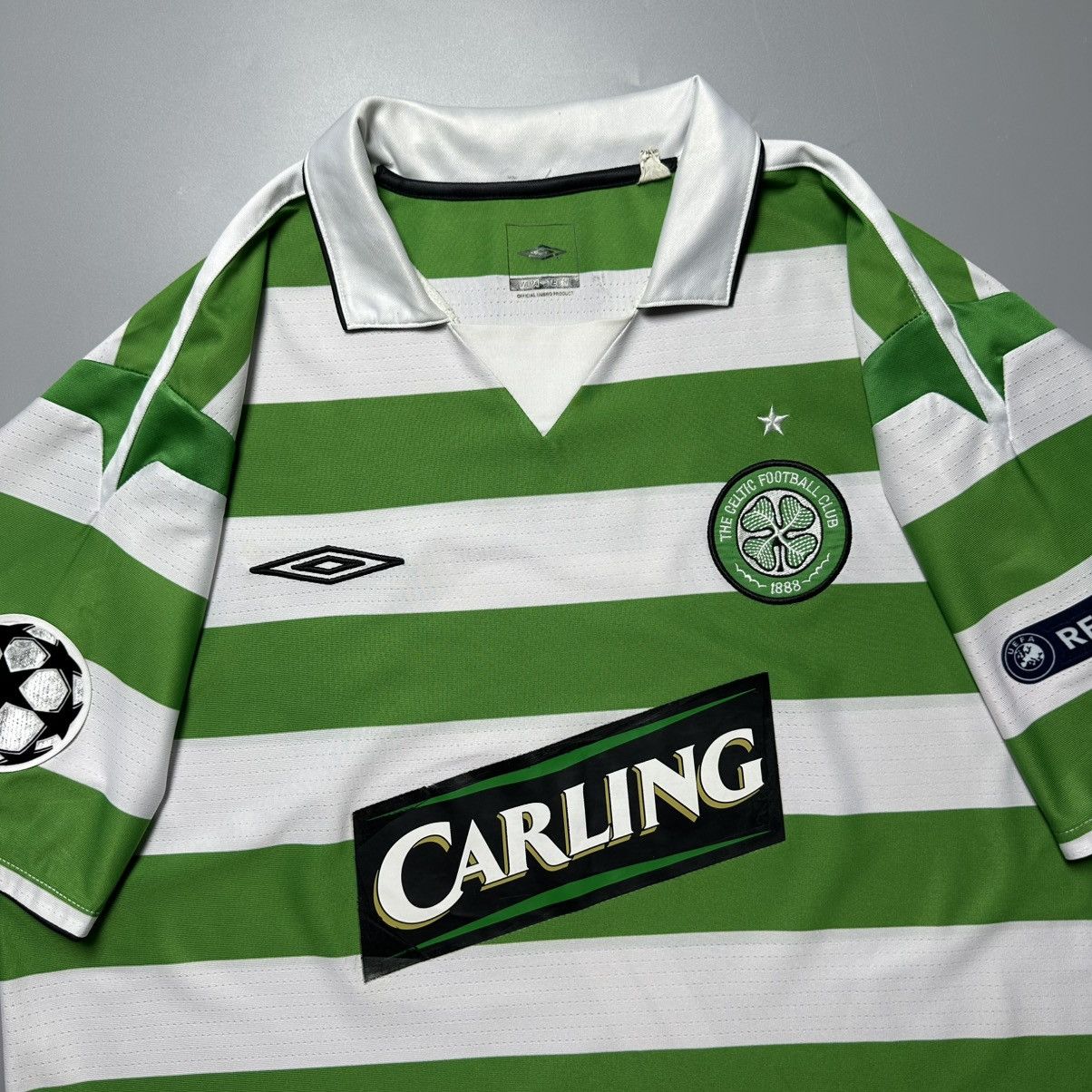 Umbro CELTIC UMBRO 2004/2005 FOOTBALL HOME JERSEY #7 LARSSON Size US XL / EU 56 / 4 - 7 Thumbnail