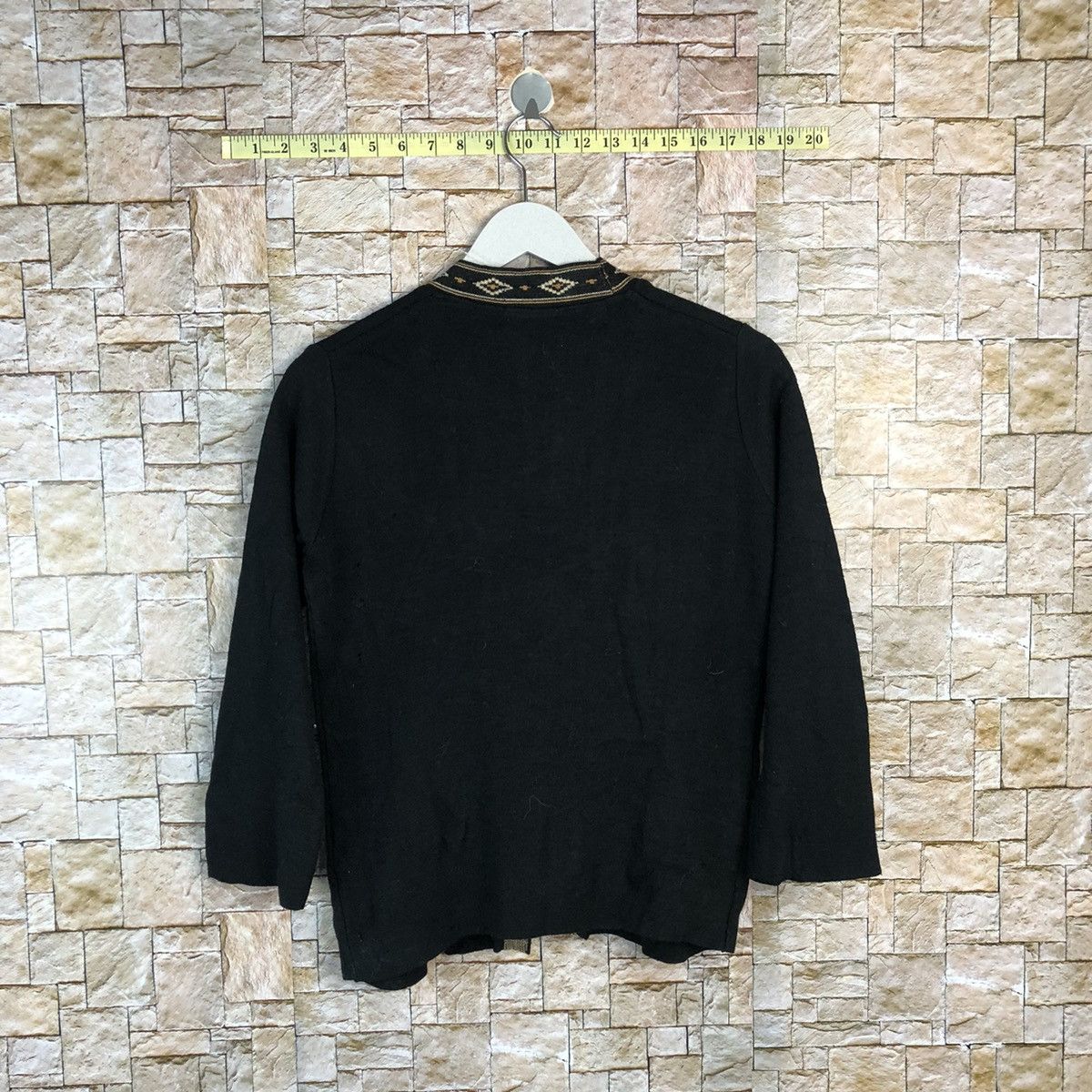 Homespun Knitwear × Japanese Brand Ladies Fashion vintage japan Black Cardigan Knitwear #A862 Size M / US 6-8 / IT 42-44 - 11 Thumbnail